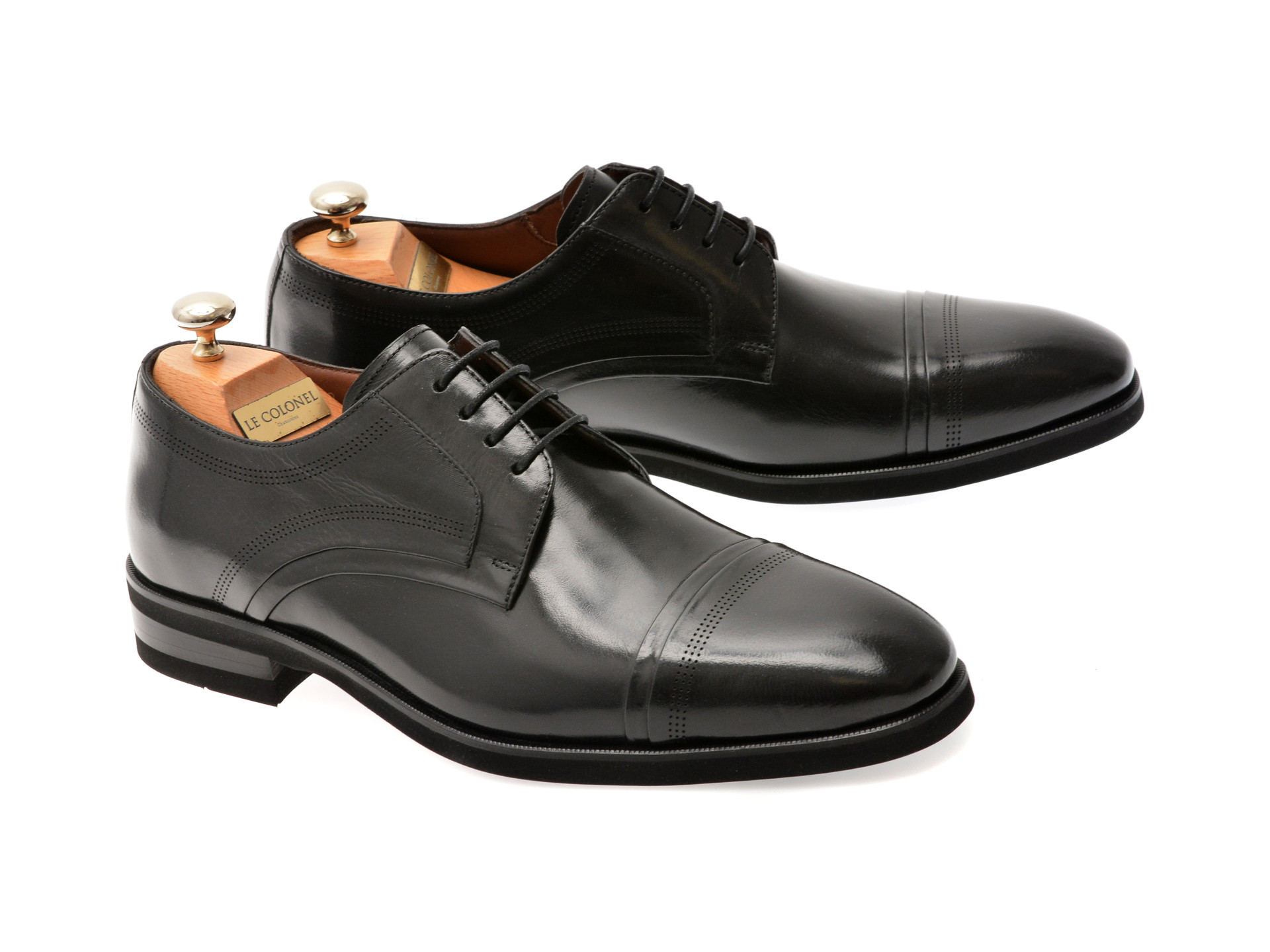 Pantofi eleganti LE COLONEL negri, 48470, din piele naturala