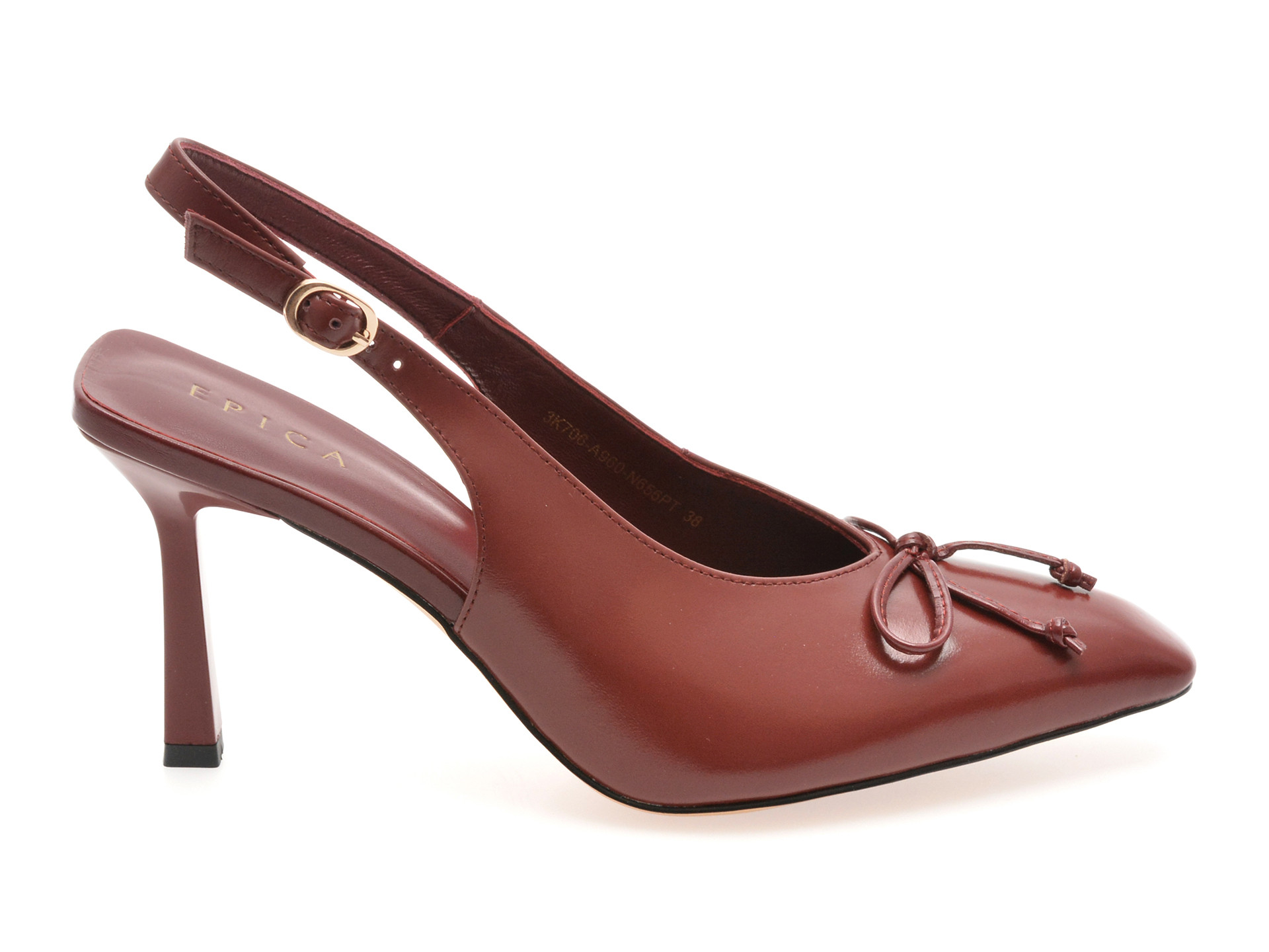 Pantofi eleganti EPICA visinii, 3K706, din piele naturala