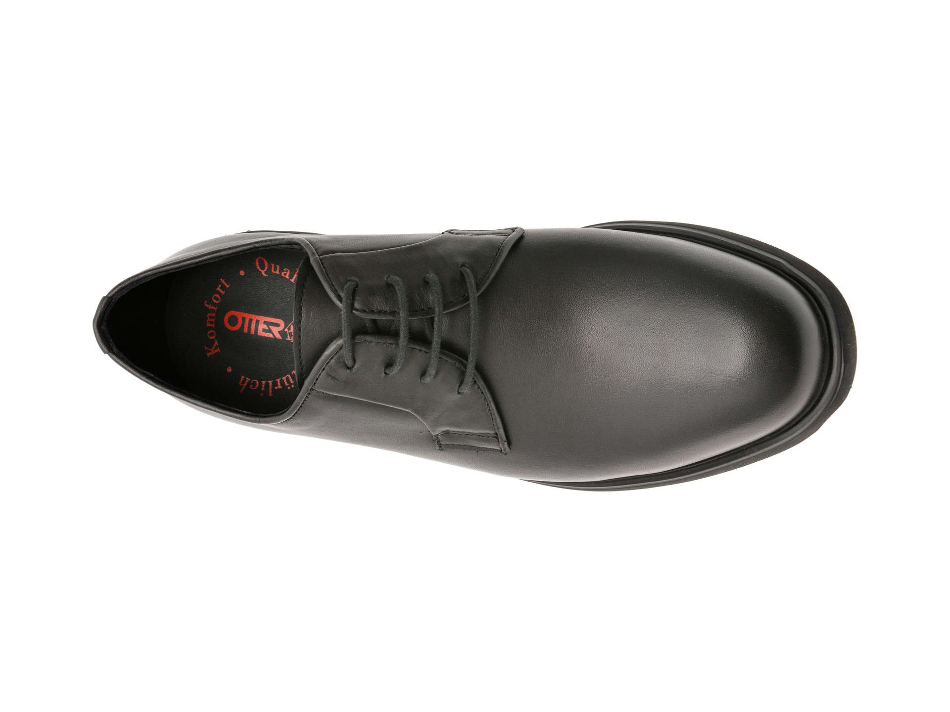 Pantofi eleganti OTTER negri, E1801, din piele naturala