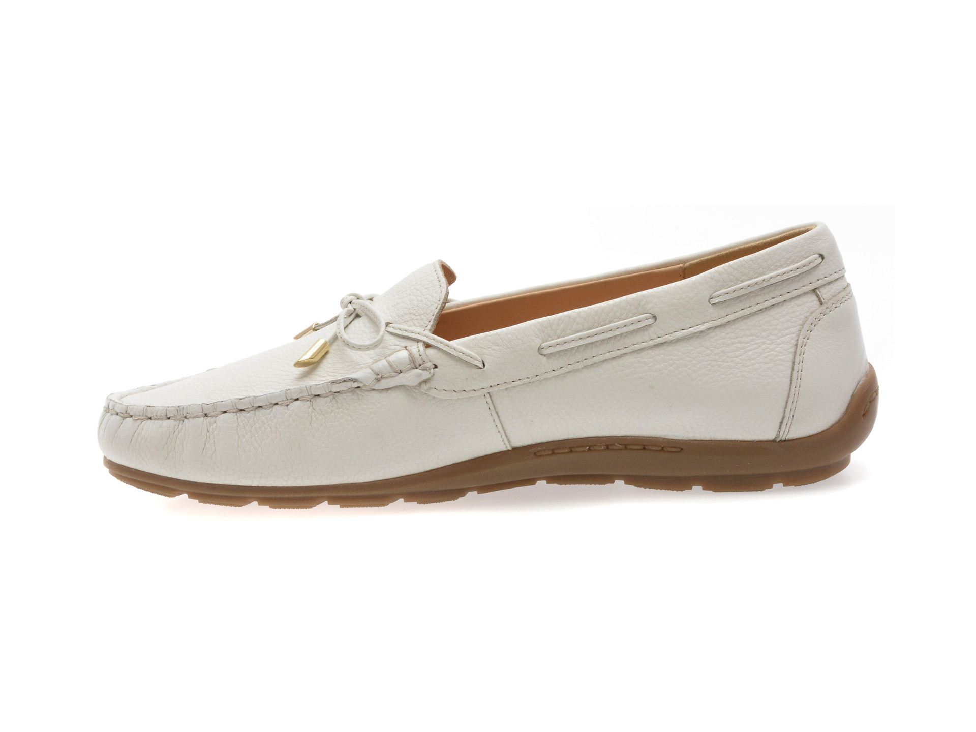 Mocasini ARA albi, 19212, din piele naturala
