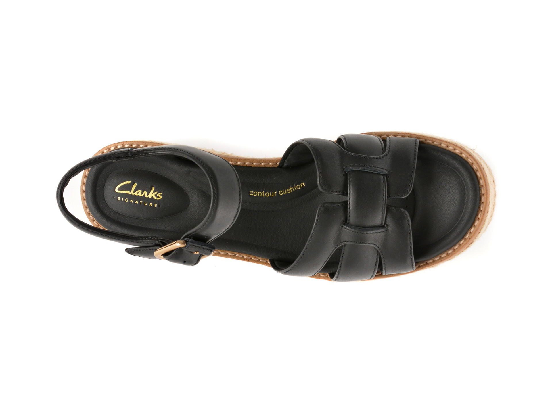 Sandale CLARKS negre, COLEDALE STRAP, din piele naturala