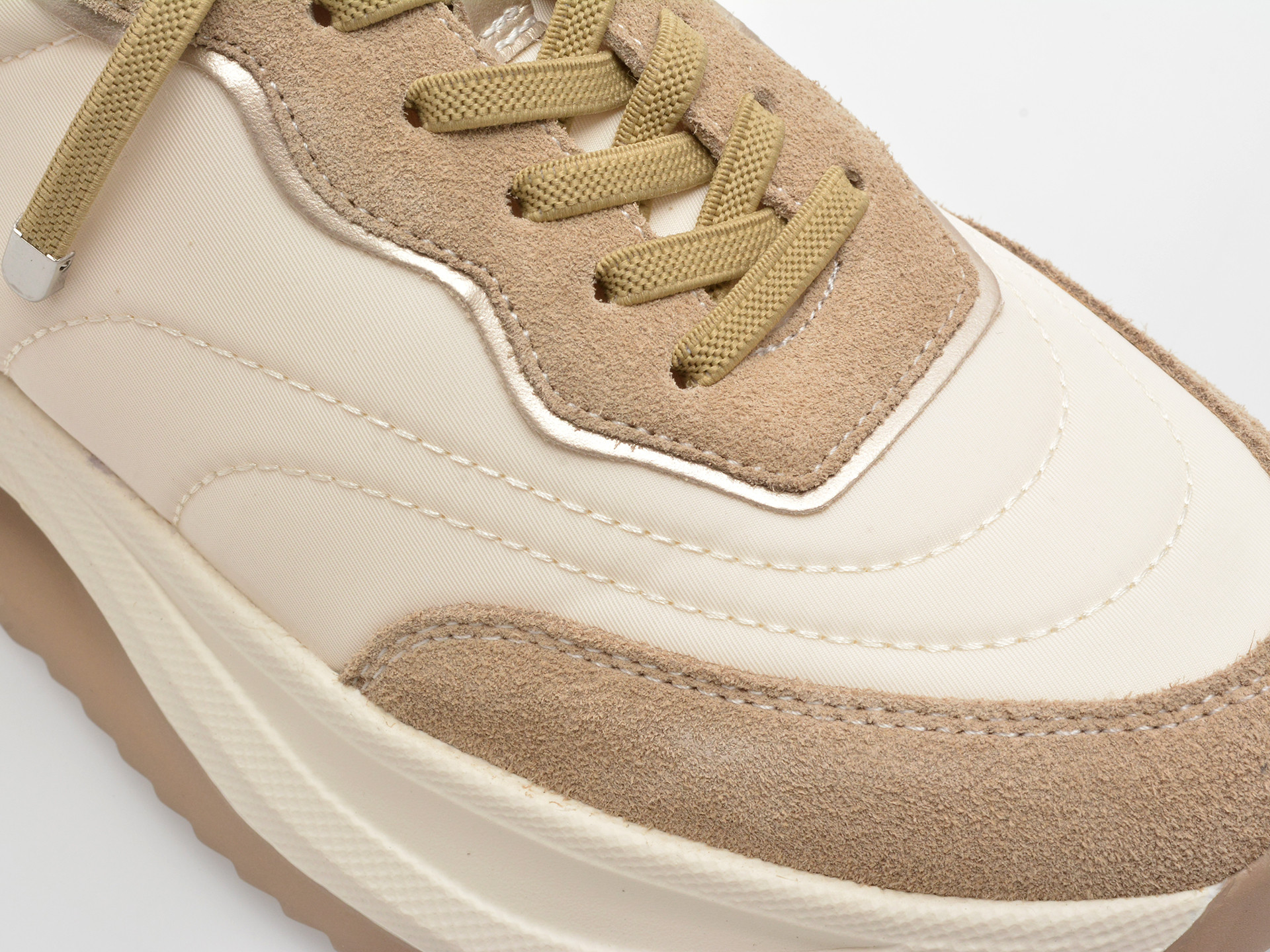 Pantofi sport IMAGE albi, 2498, din material textil