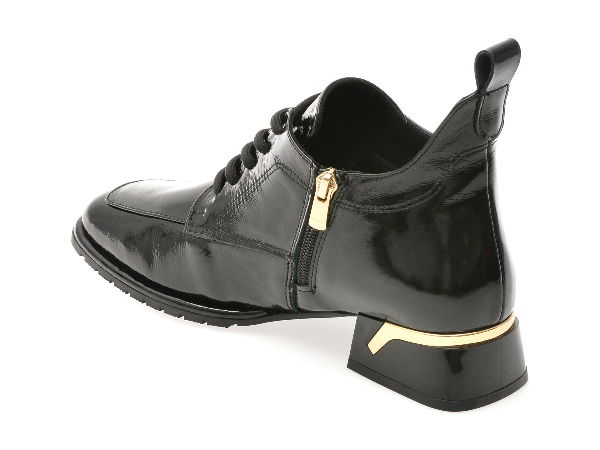 Ghete EPICA negre, 5312091, din piele naturala lacuita