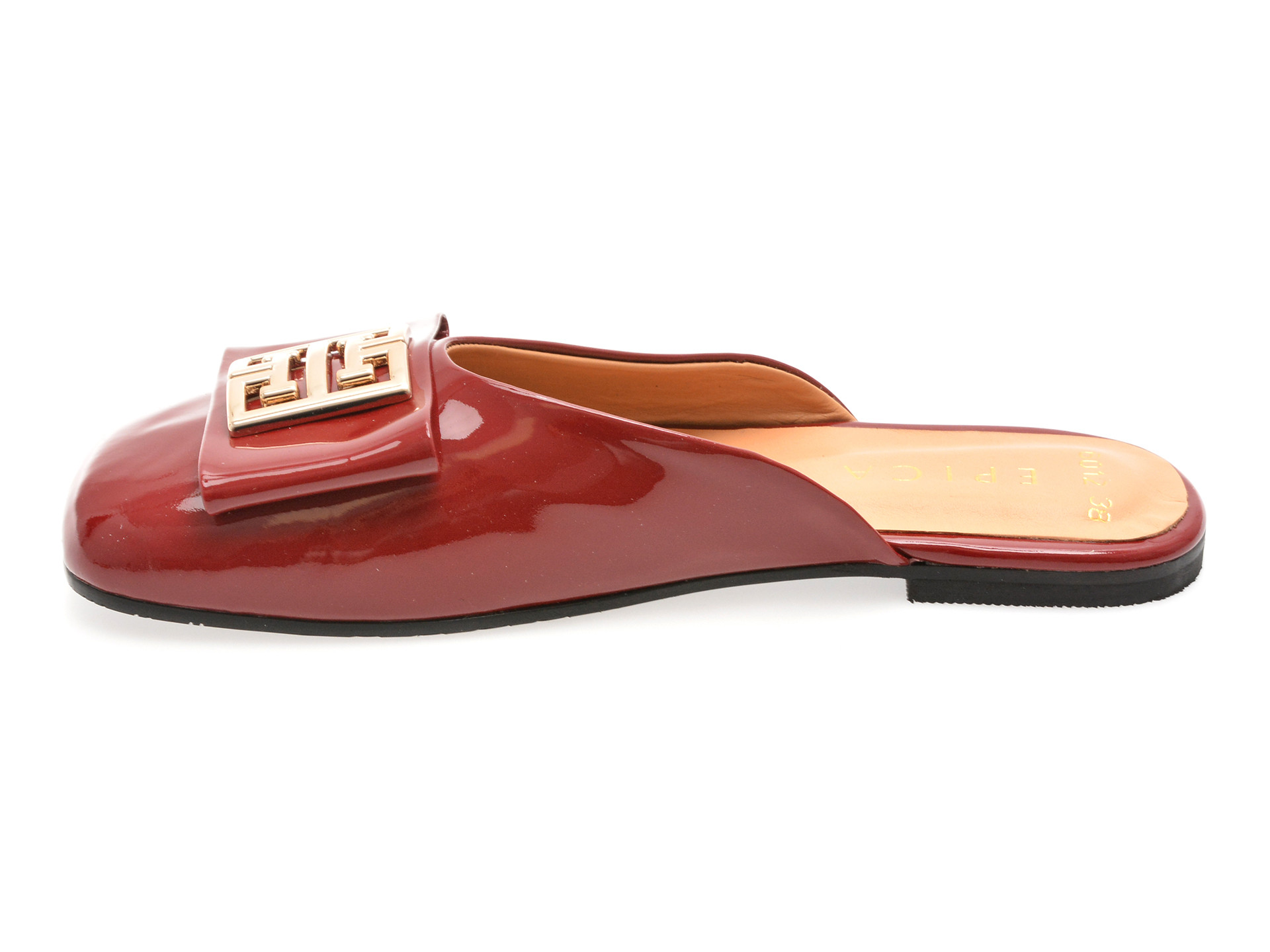 Papuci EPICA rosii, 6296012, din piele naturala lacuita