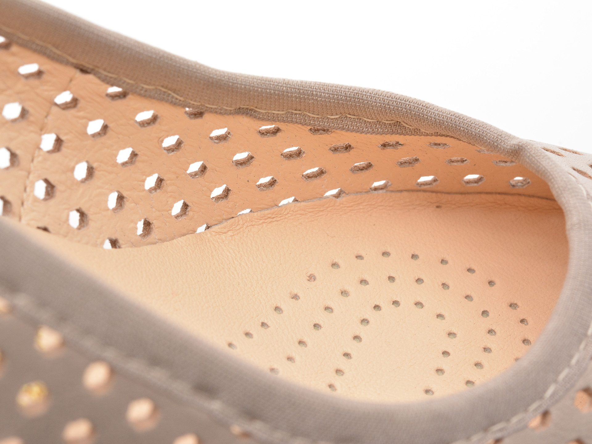 Pantofi IMAGE aurii, 6740, din piele naturala