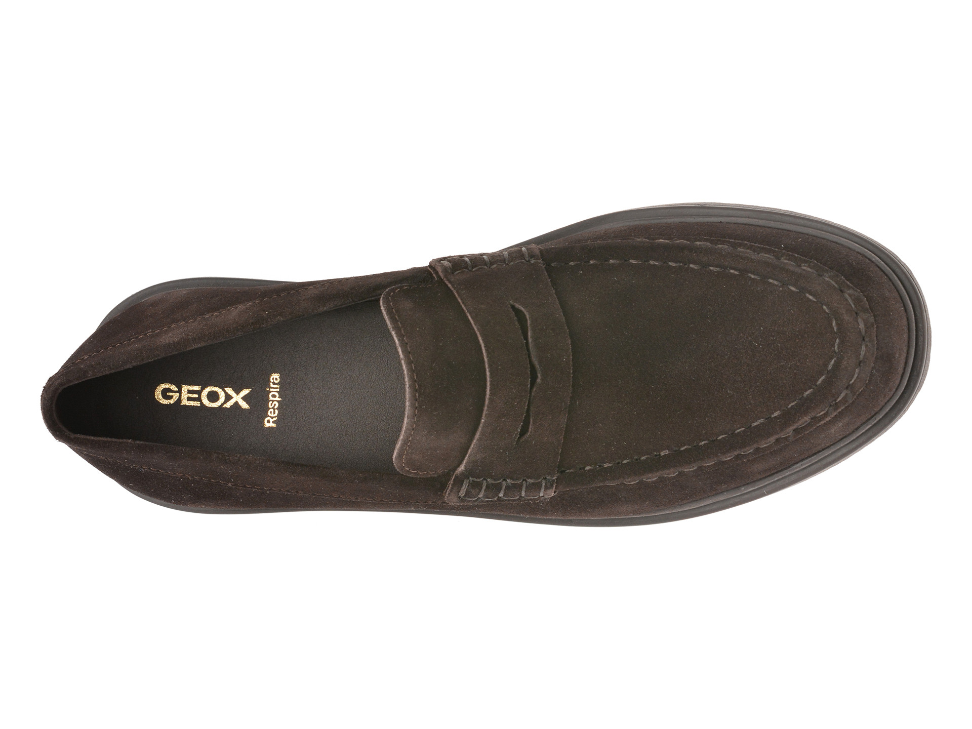Mocasini GEOX maro, U56H9C, din piele intoarsa