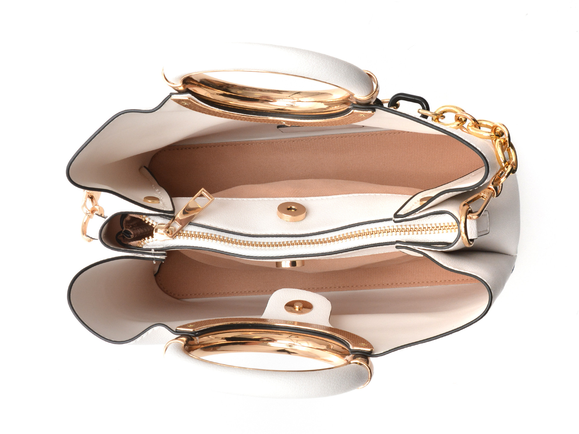 Geanta ALDO alba, DOVIE 260, din piele ecologica