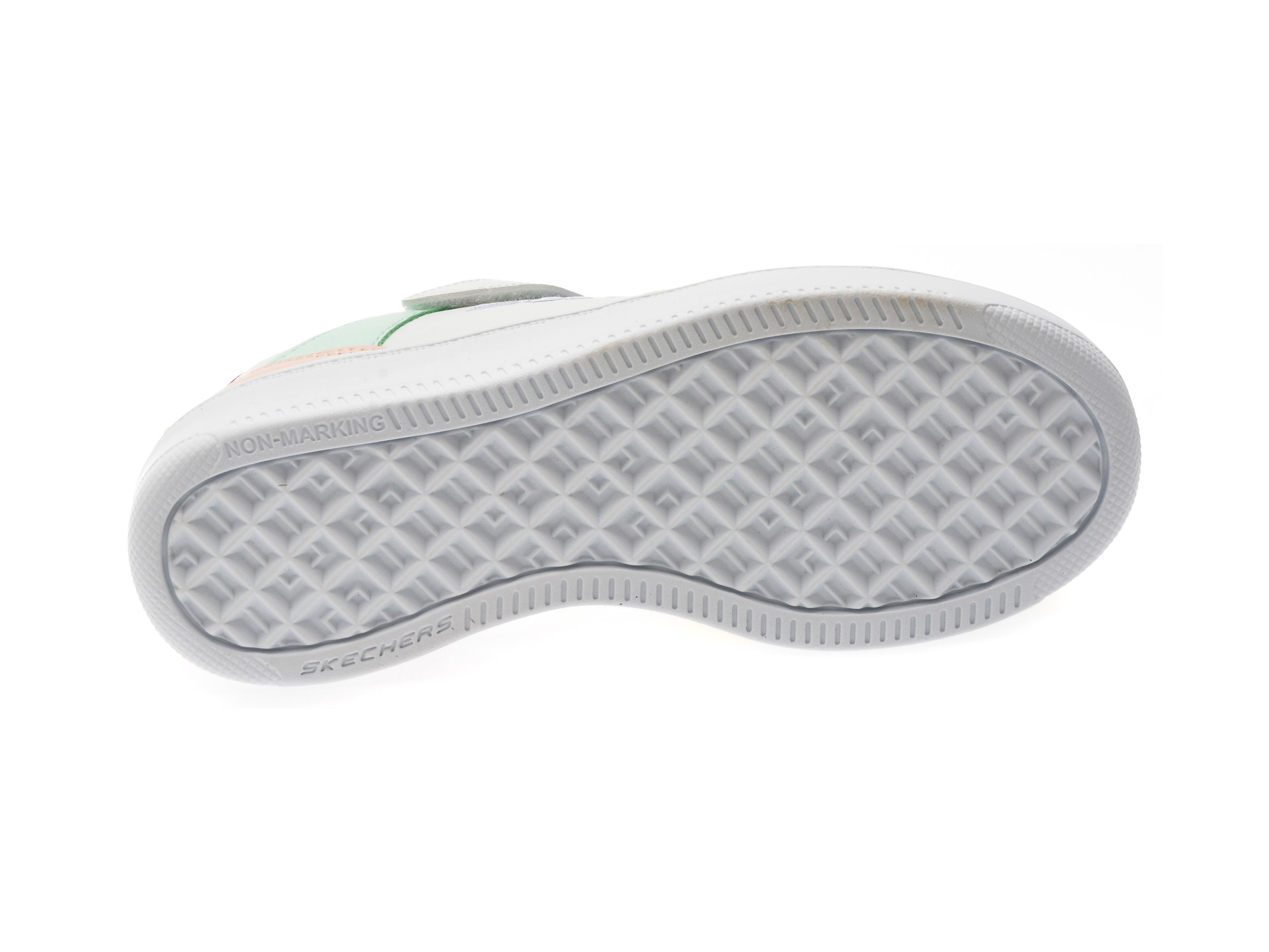 Pantofi sport SKECHERS albi, SPORT COURT 92, din piele ecologica