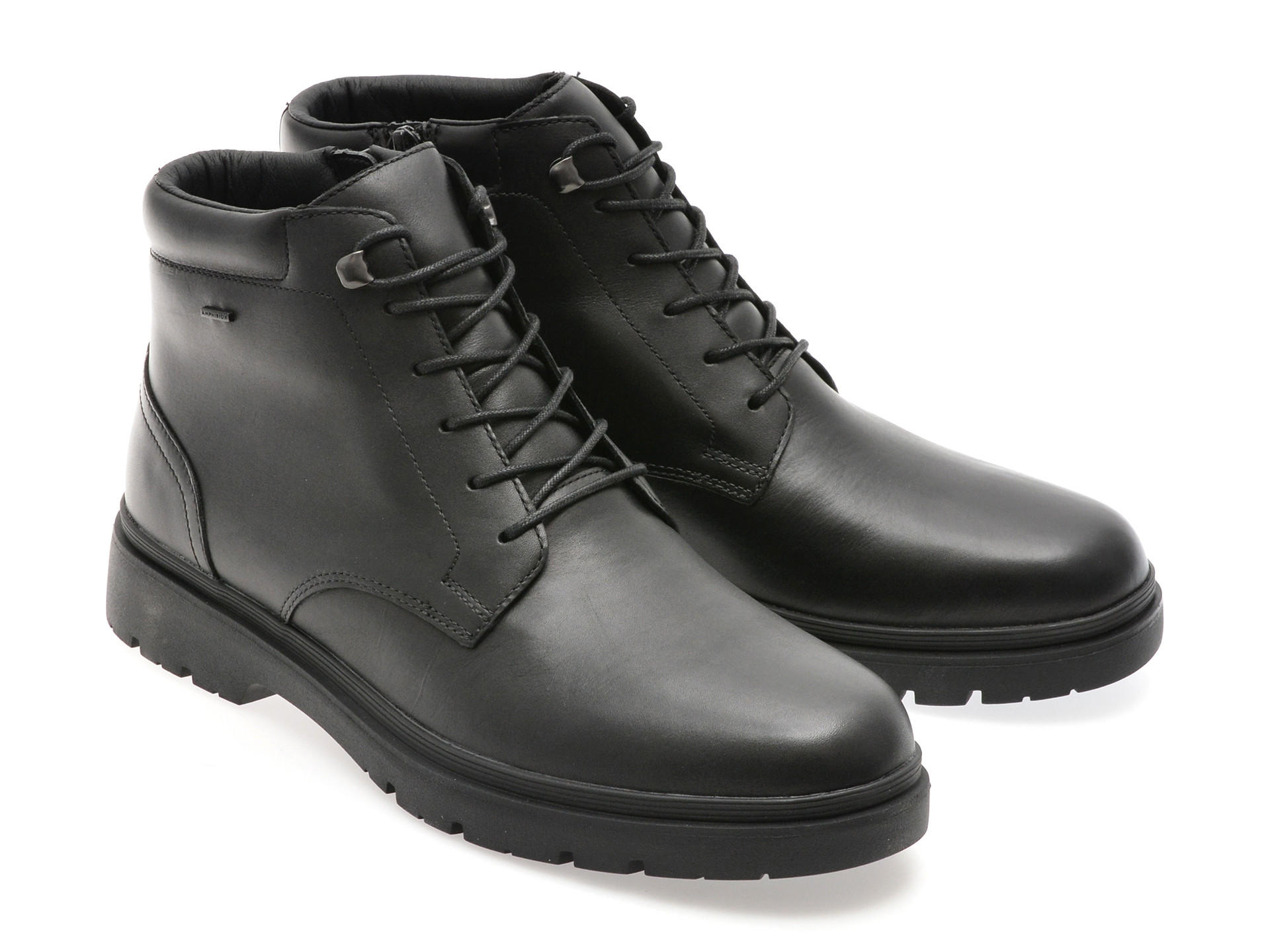 Ghete GEOX negre, U56HNA, din piele naturala