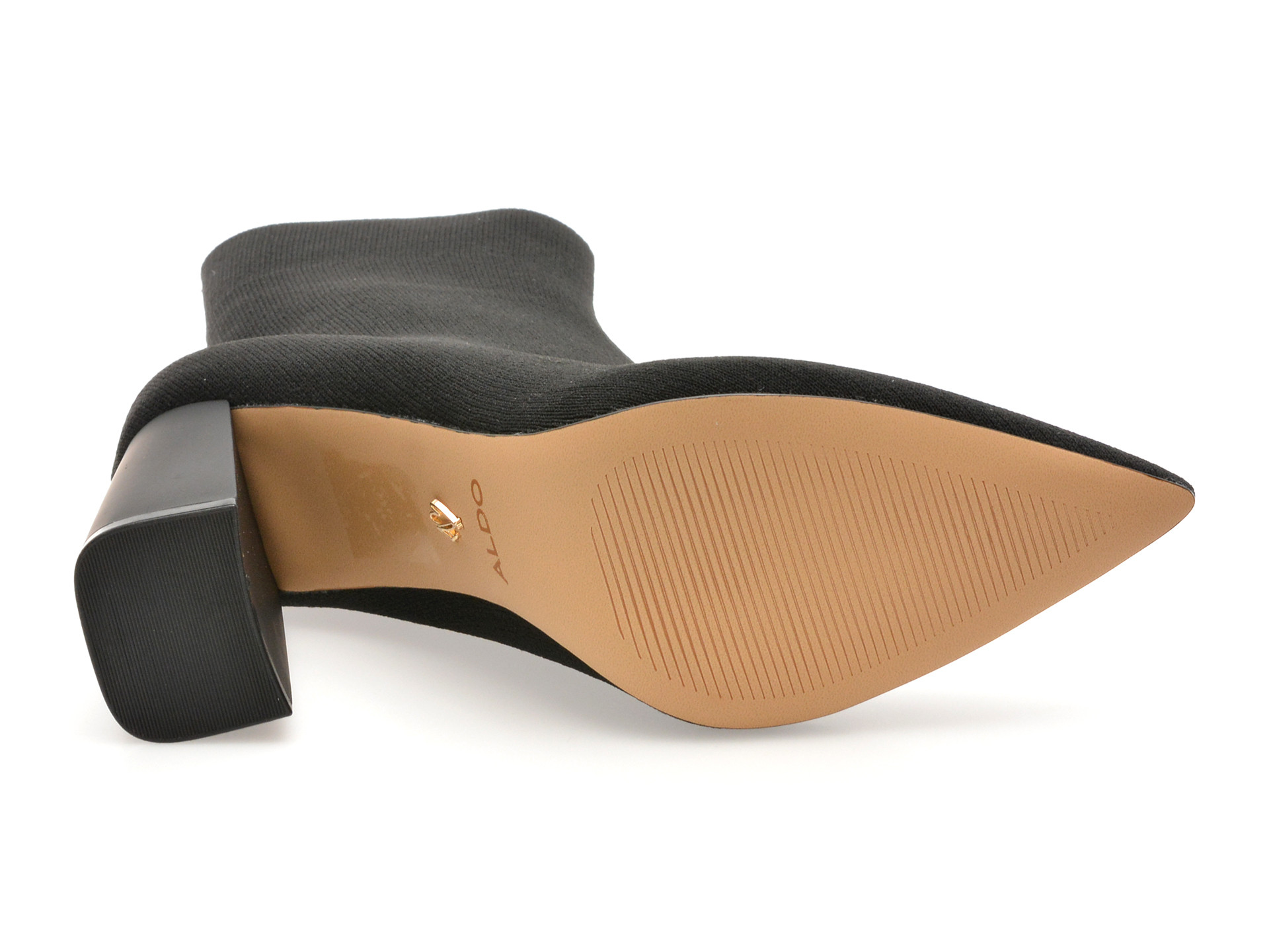 Botine elegante ALDO negre, PLUMTREE 001, din material textil