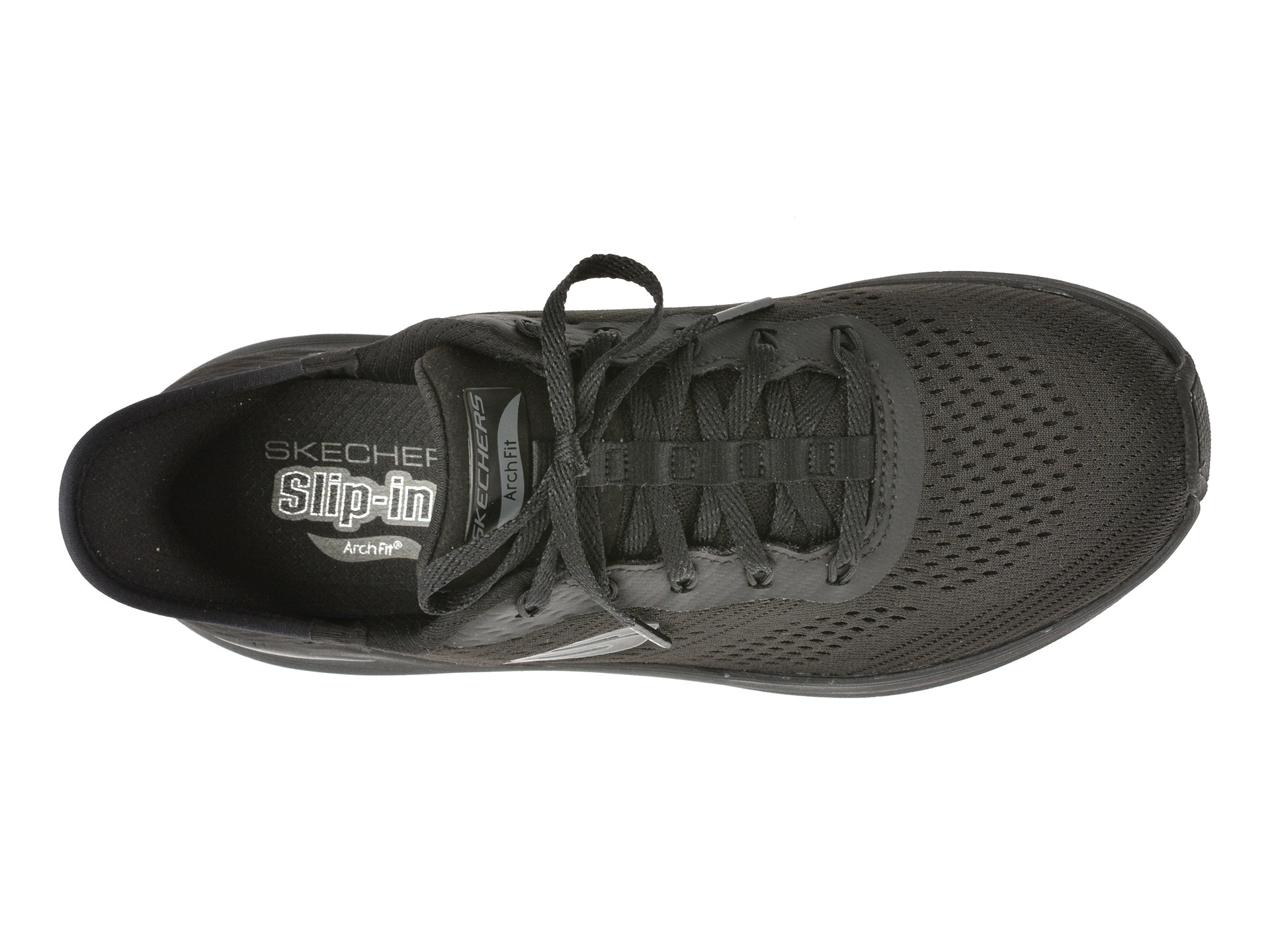 Pantofi sport SKECHERS negri, ARCH FIT 2.0, din material textil