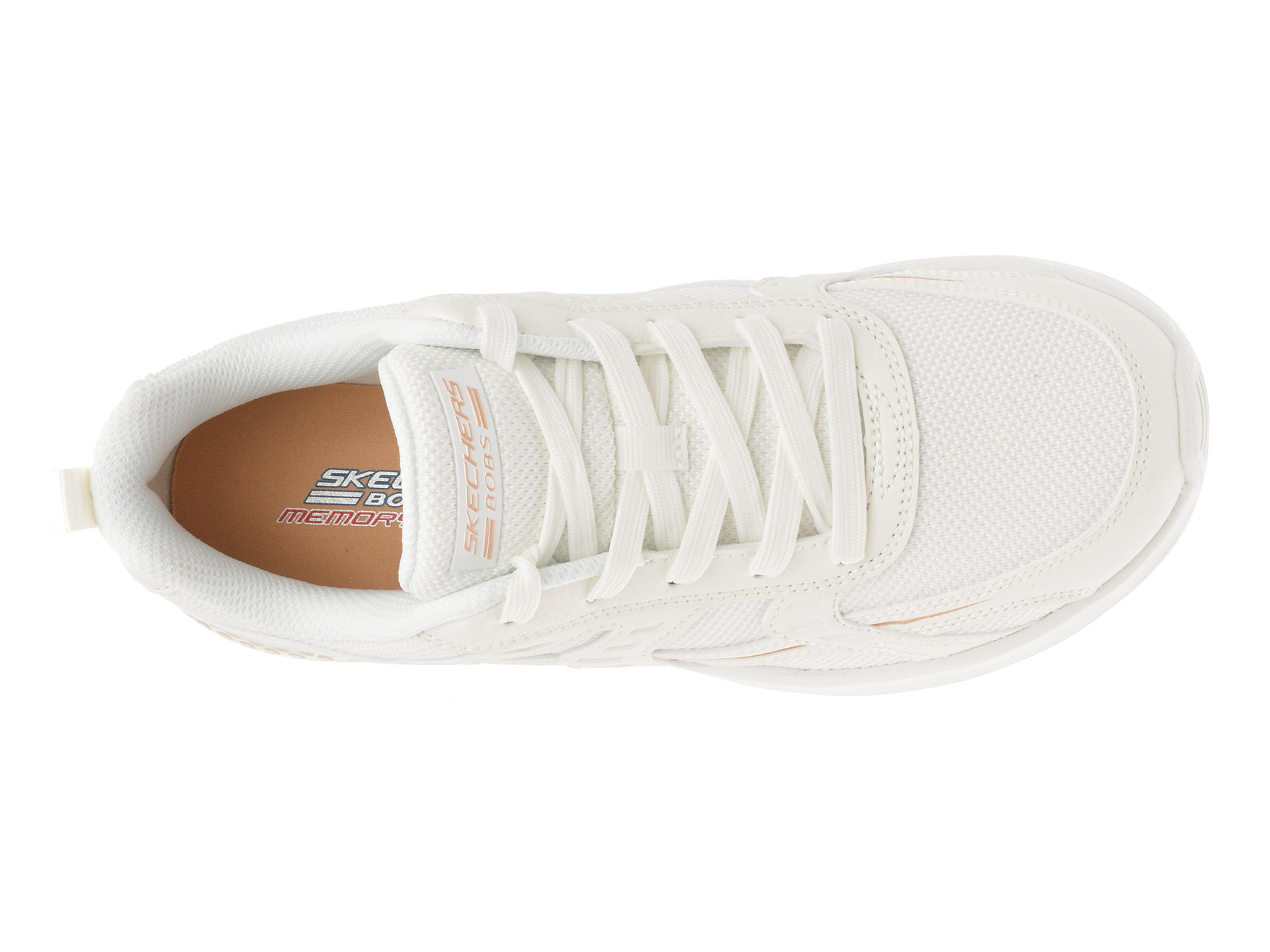 Pantofi sport SKECHERS albi, BOBS VISION AIR, din material textil