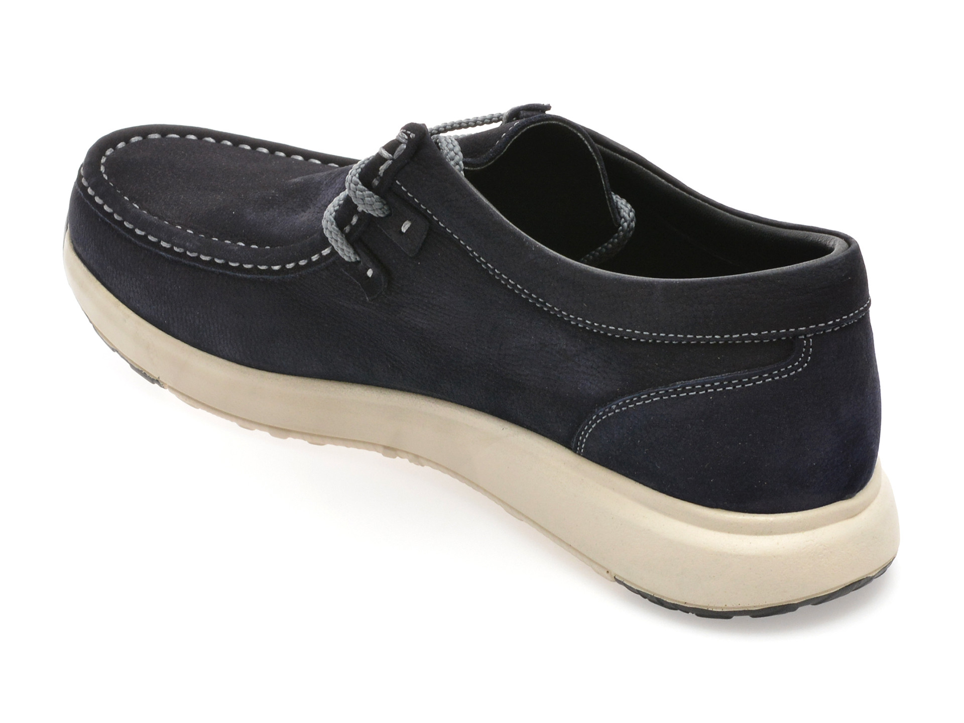 Mocasini OTTER bleumarin, SF2002, din nabuc