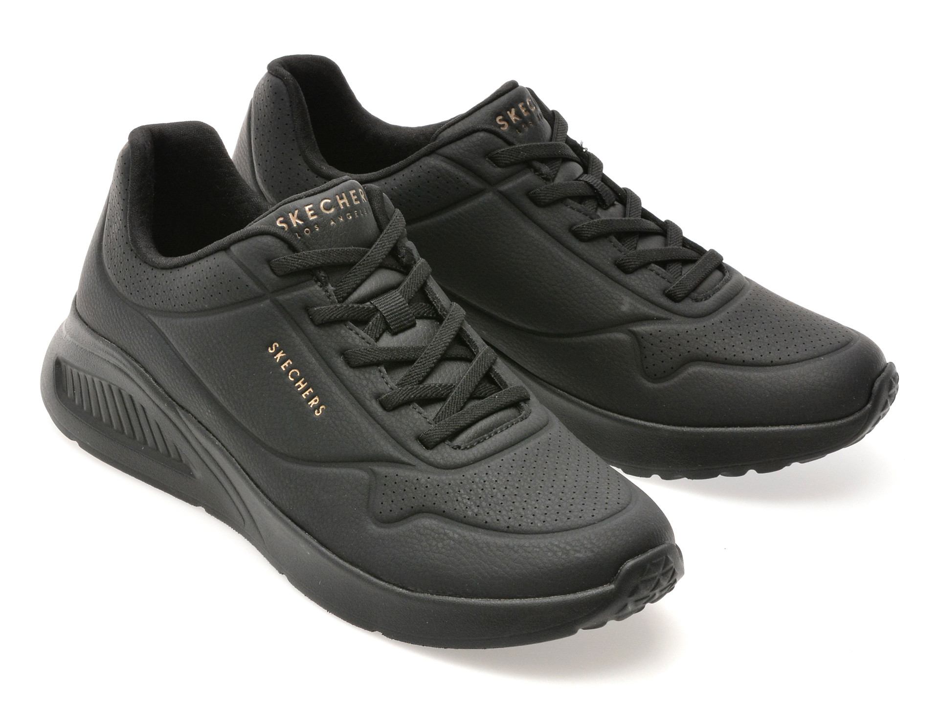 Pantofi sport SKECHERS negri, UNO LITE, din piele ecologica