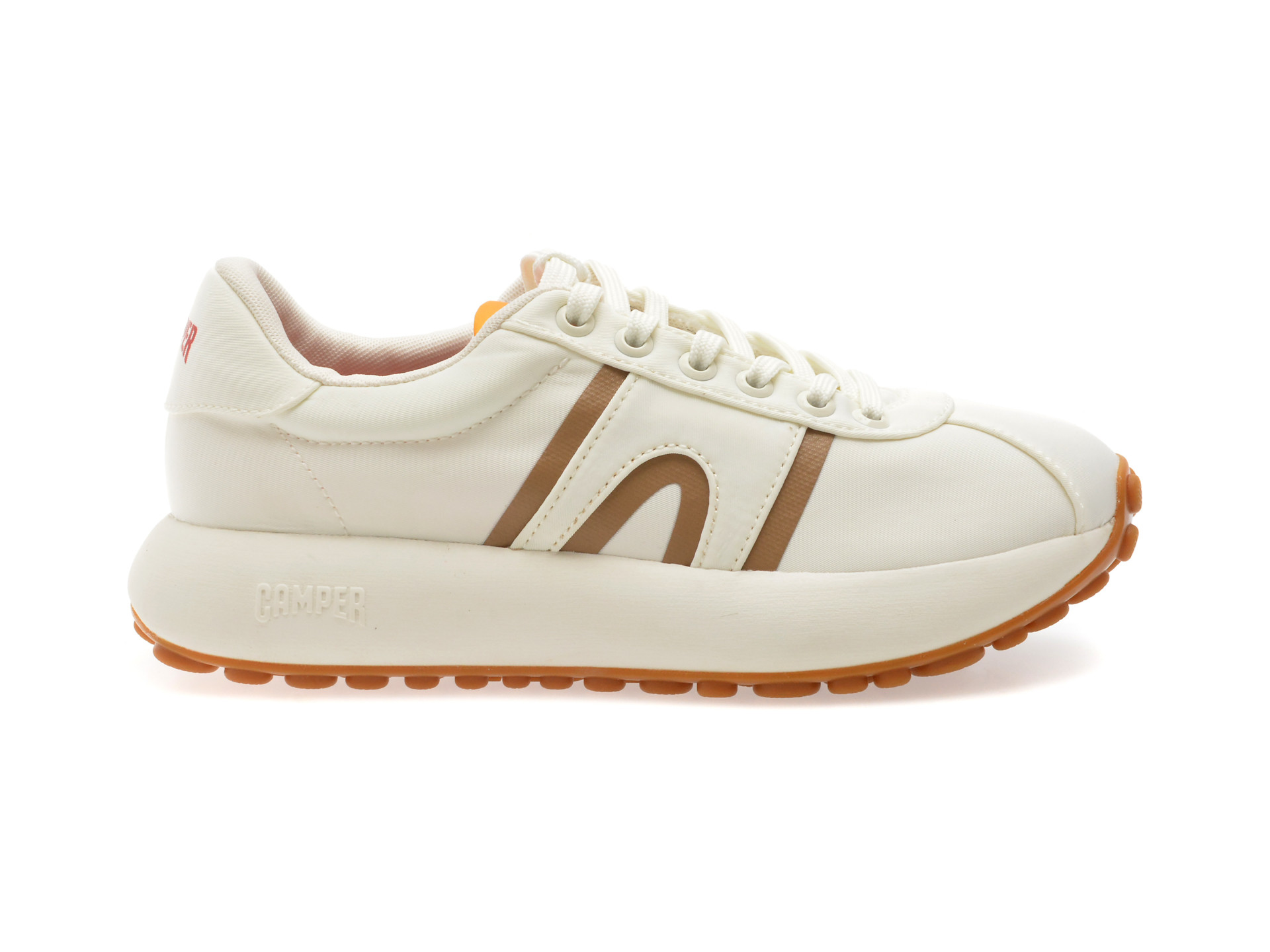 Pantofi sport CAMPER albi, PELOTAS, din material textil