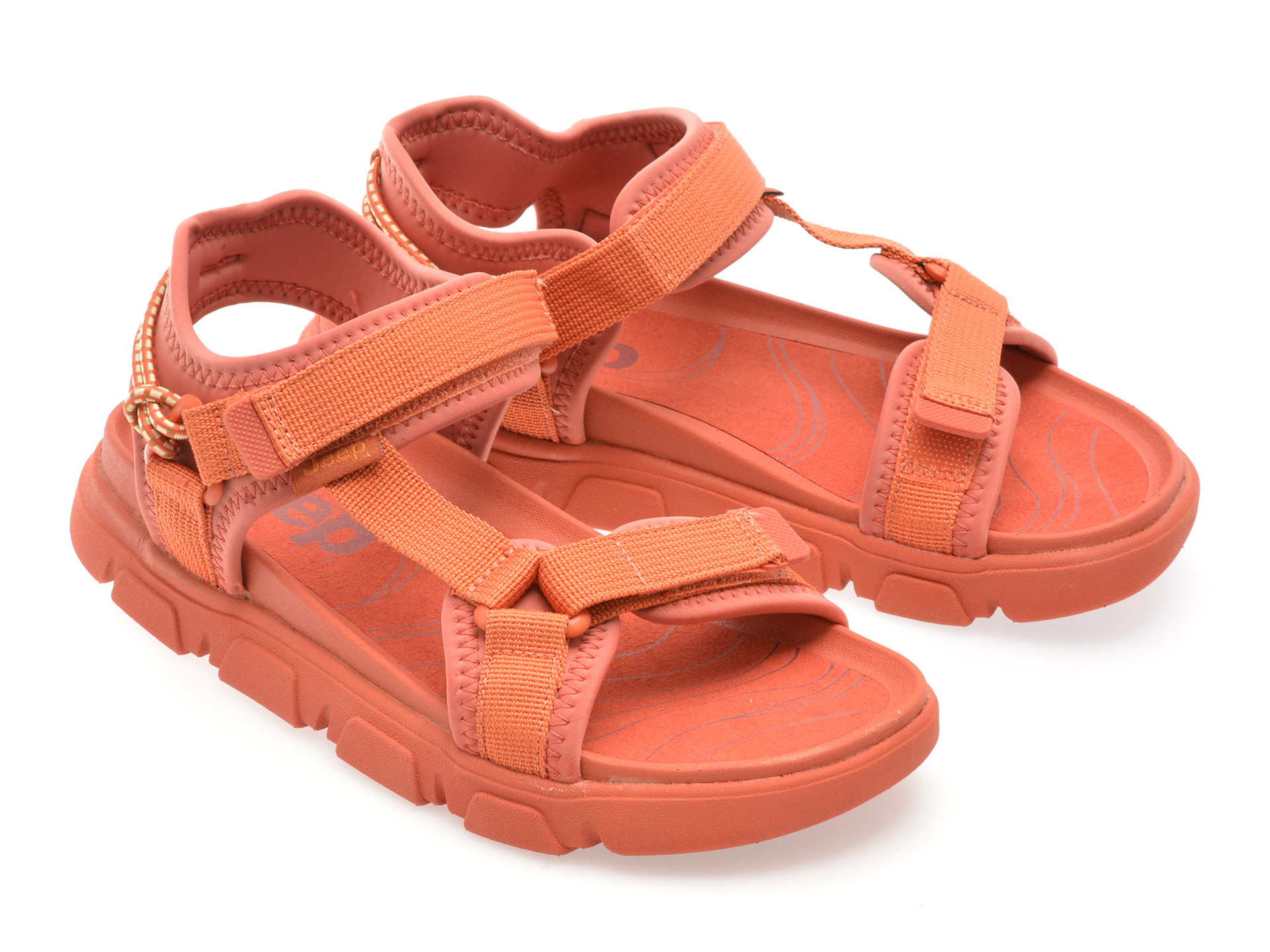 Sandale JEEP maro, L51601A, din material textil