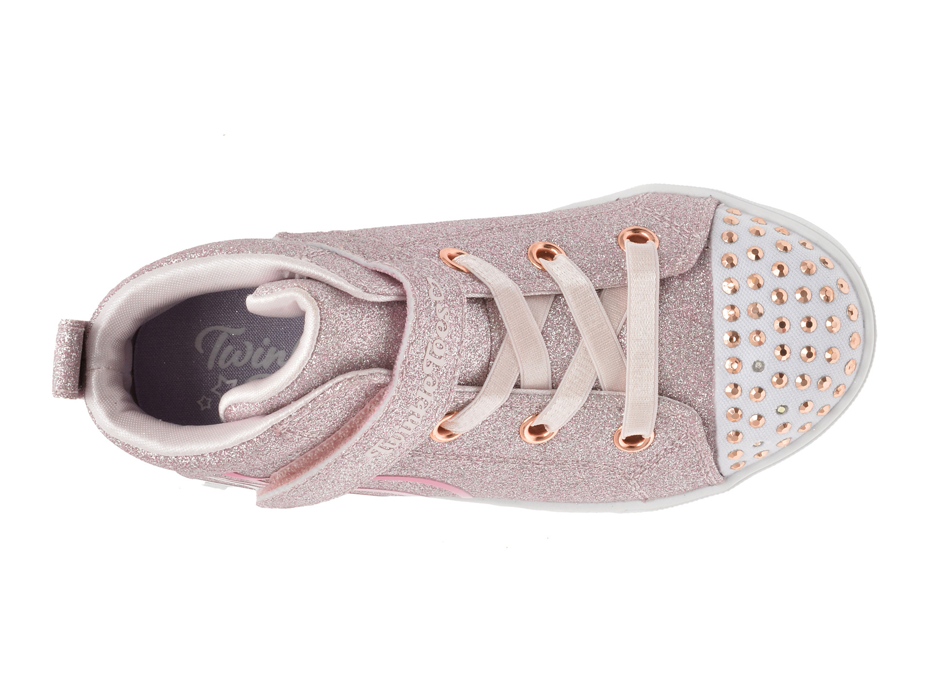 Ghete SKECHERS roz, HEART STEPS, din piele ecologica