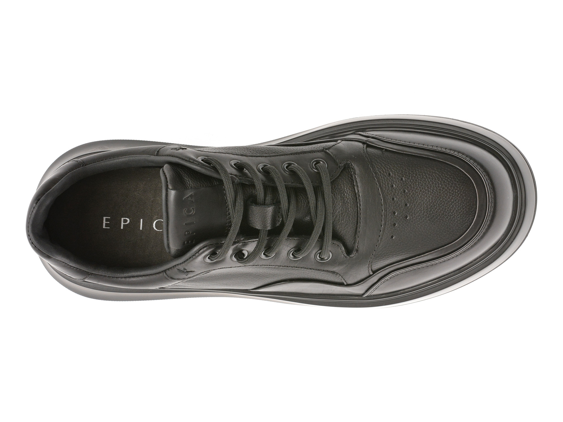 Pantofi sport EPICA negri, 81967, din piele naturala