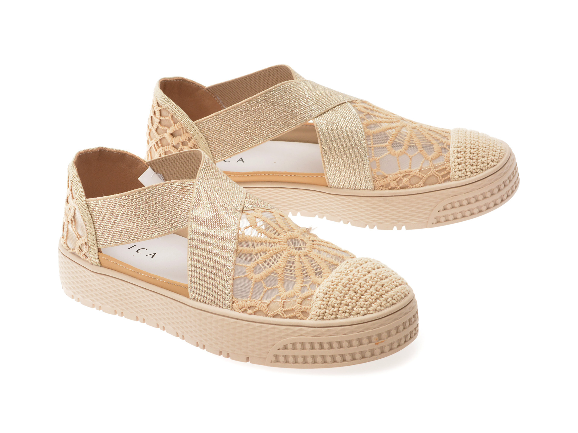Pantofi EPICA nude, 302, din material textil