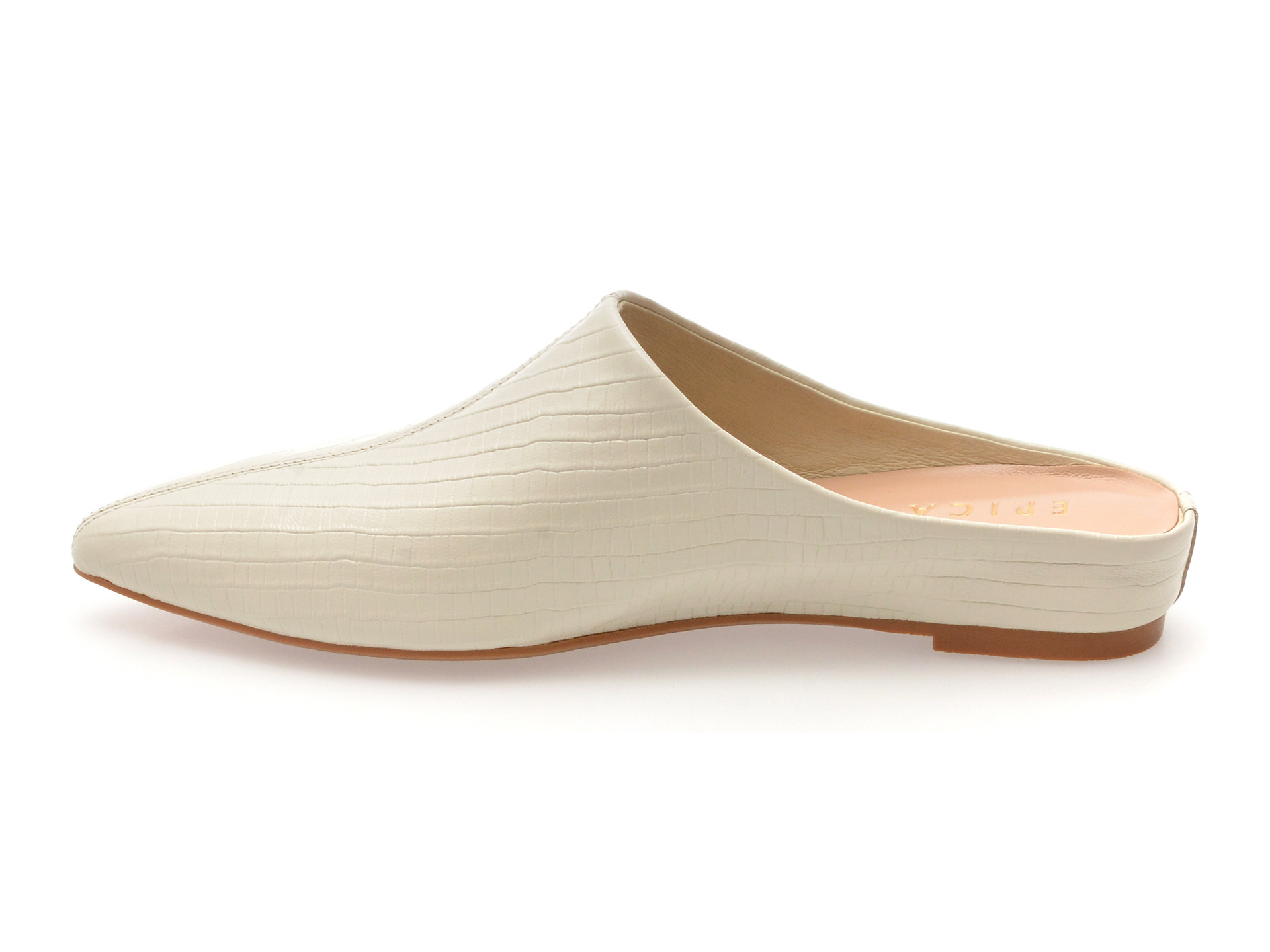 Papuci EPICA bej, DY2297, din piele naturala