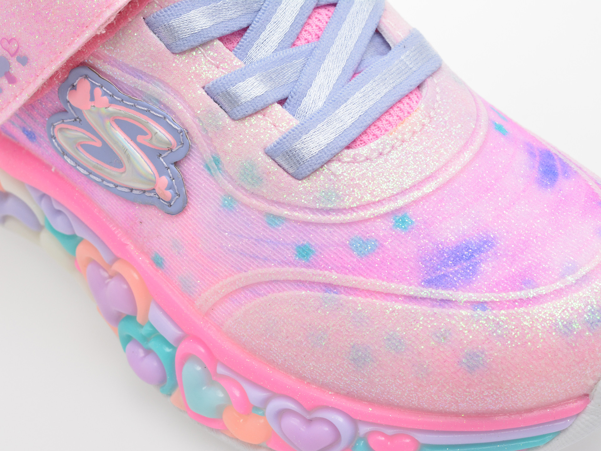 Pantofi sport skechers roz eternal heart lights din material textil kzlzj1111yk302696n