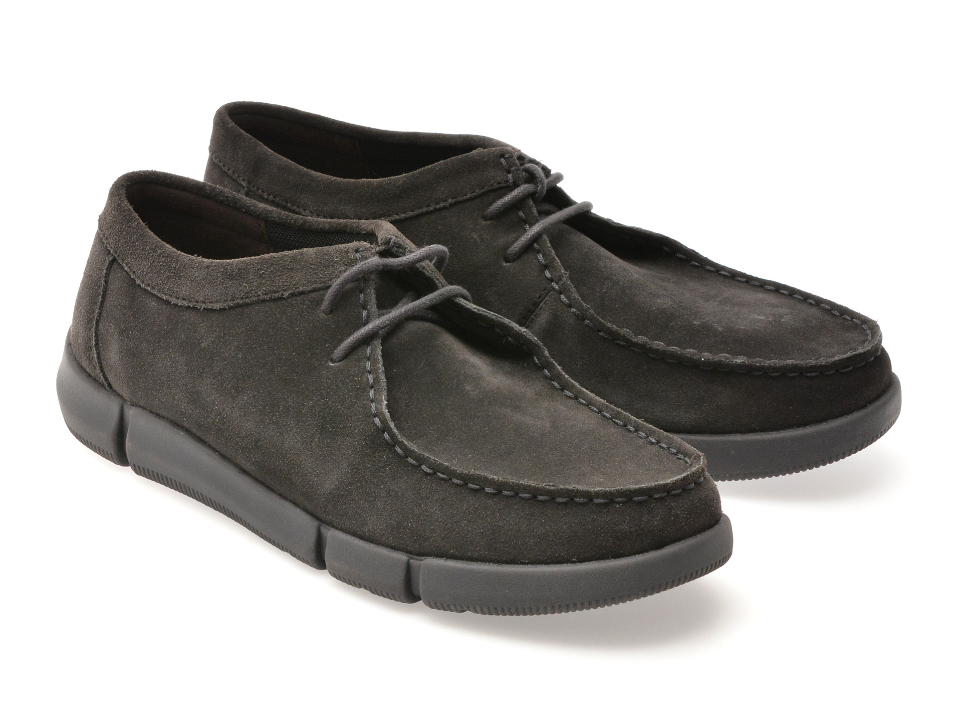 Mocasini GEOX gri, U4646B, din piele intoarsa