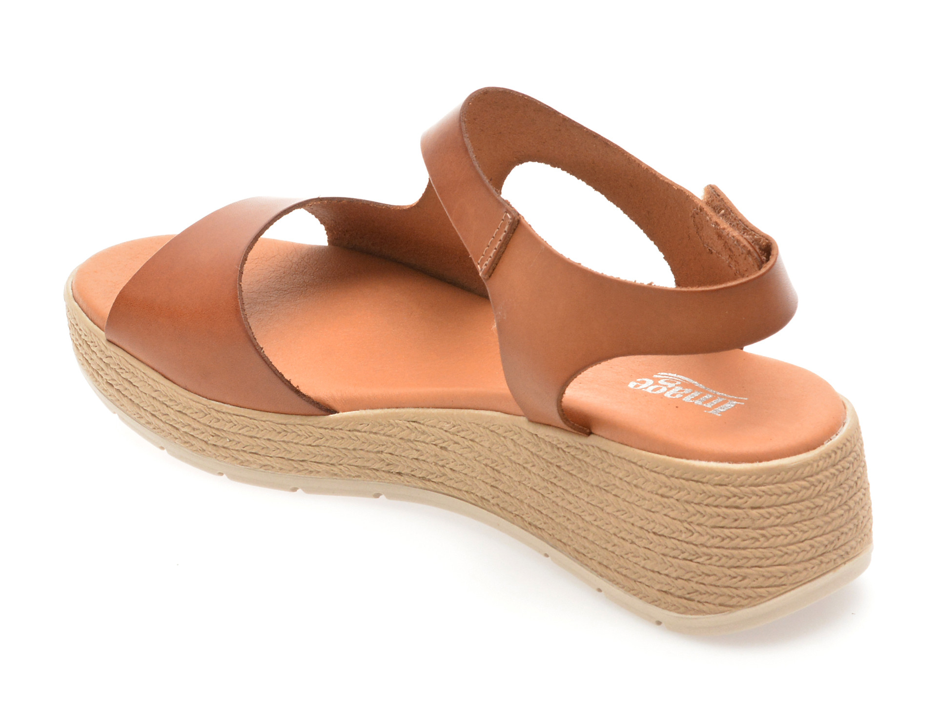 Sandale IMAGE maro, DUSAMBE, din piele naturala