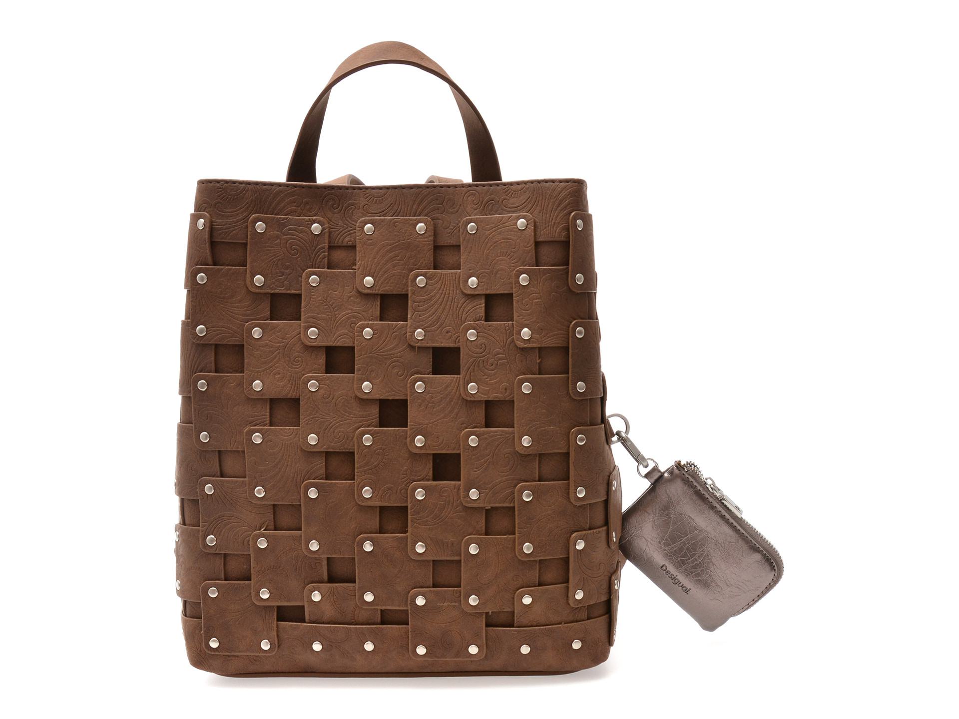 Geanta DESIGUAL maro, WAKP39, din piele ecologica