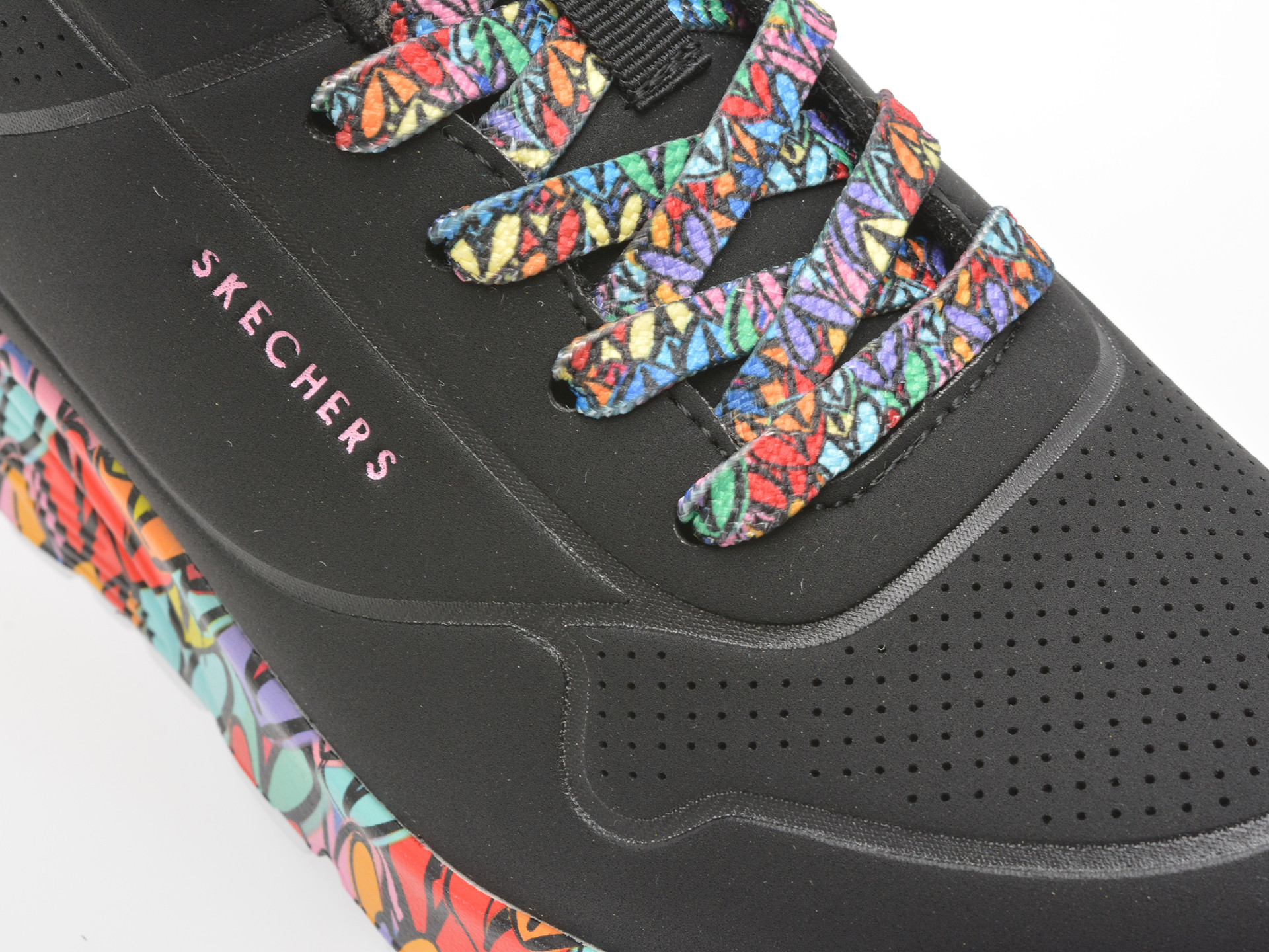 Pantofi sport SKECHERS negri, UNO LITE, din piele ecologica