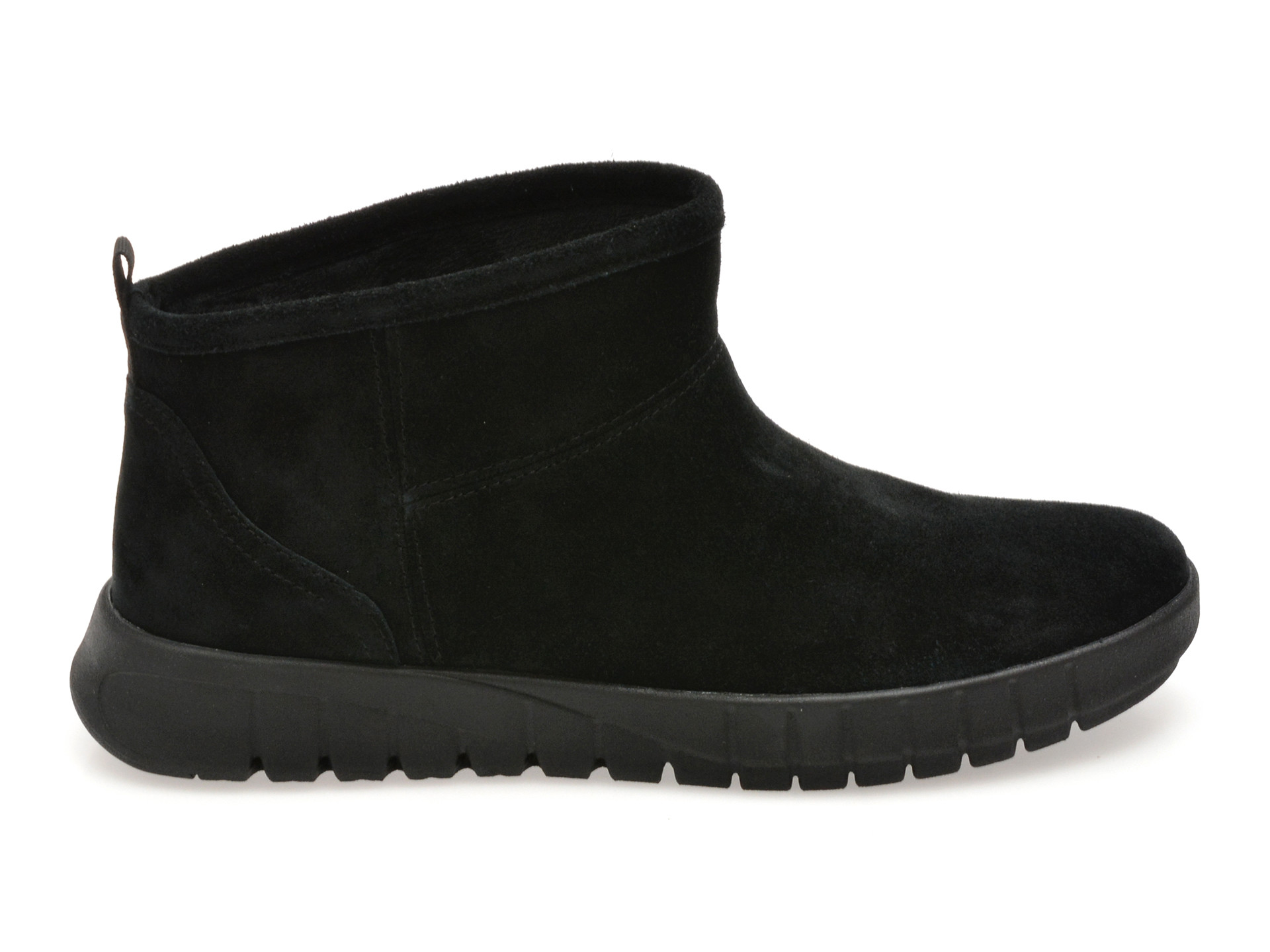 Ghete GEOX negre, D569AA, din piele intoarsa