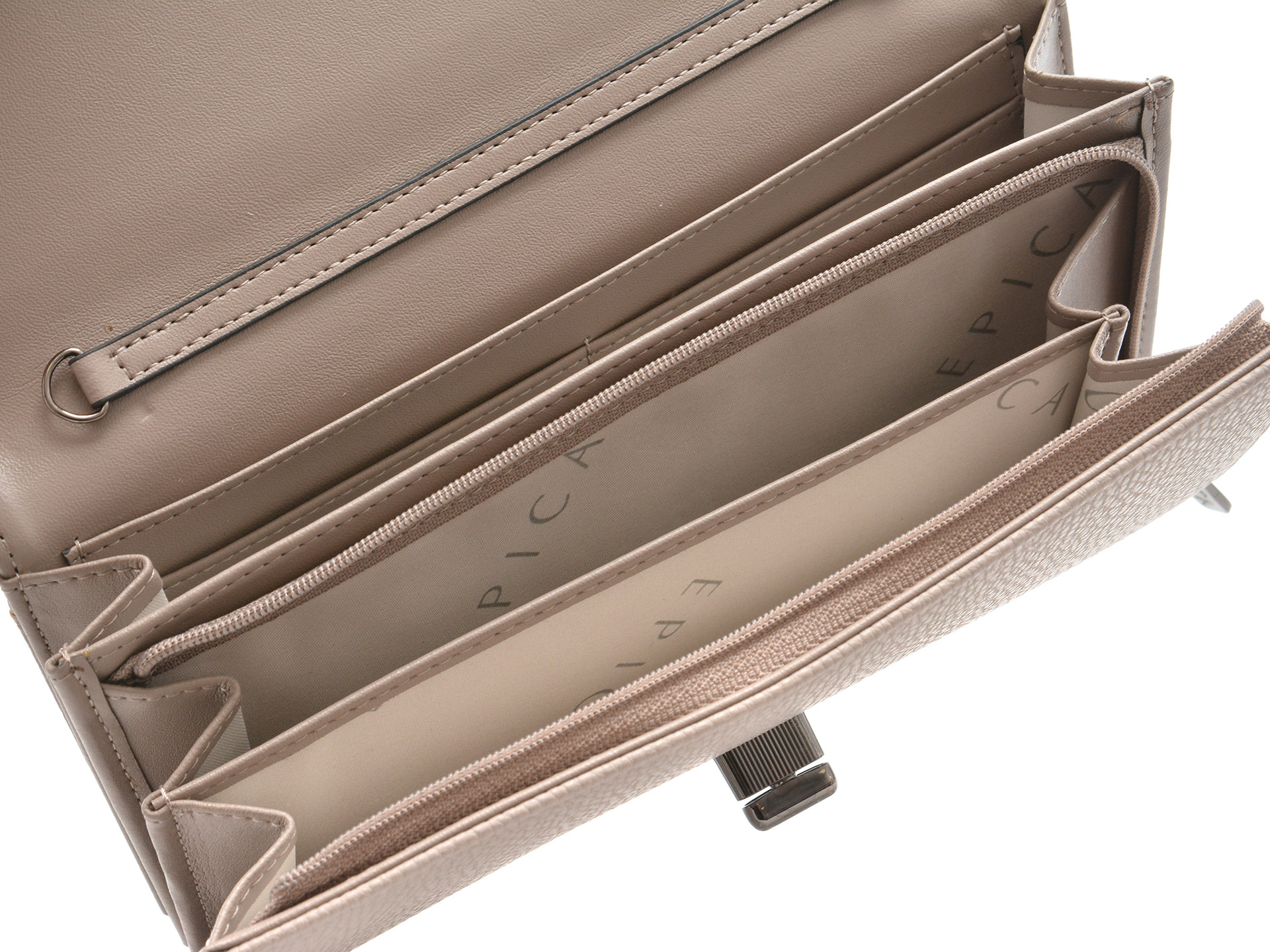 Portofel EPICA gri, 830004, din piele ecologica