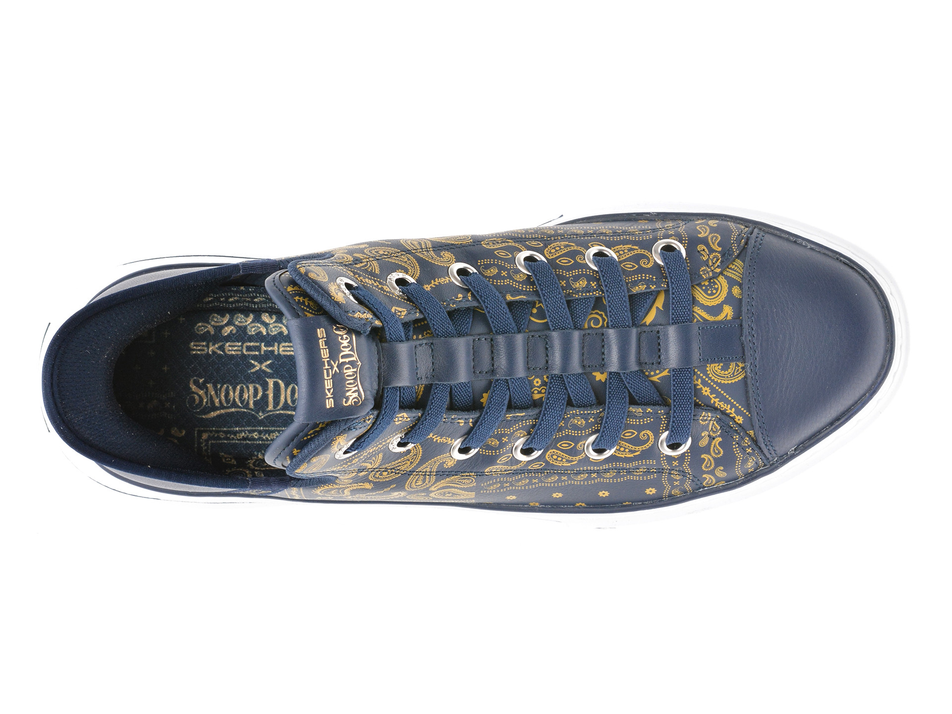 Pantofi sport SKECHERS bleumarin, SNOOP ONE, din piele naturala