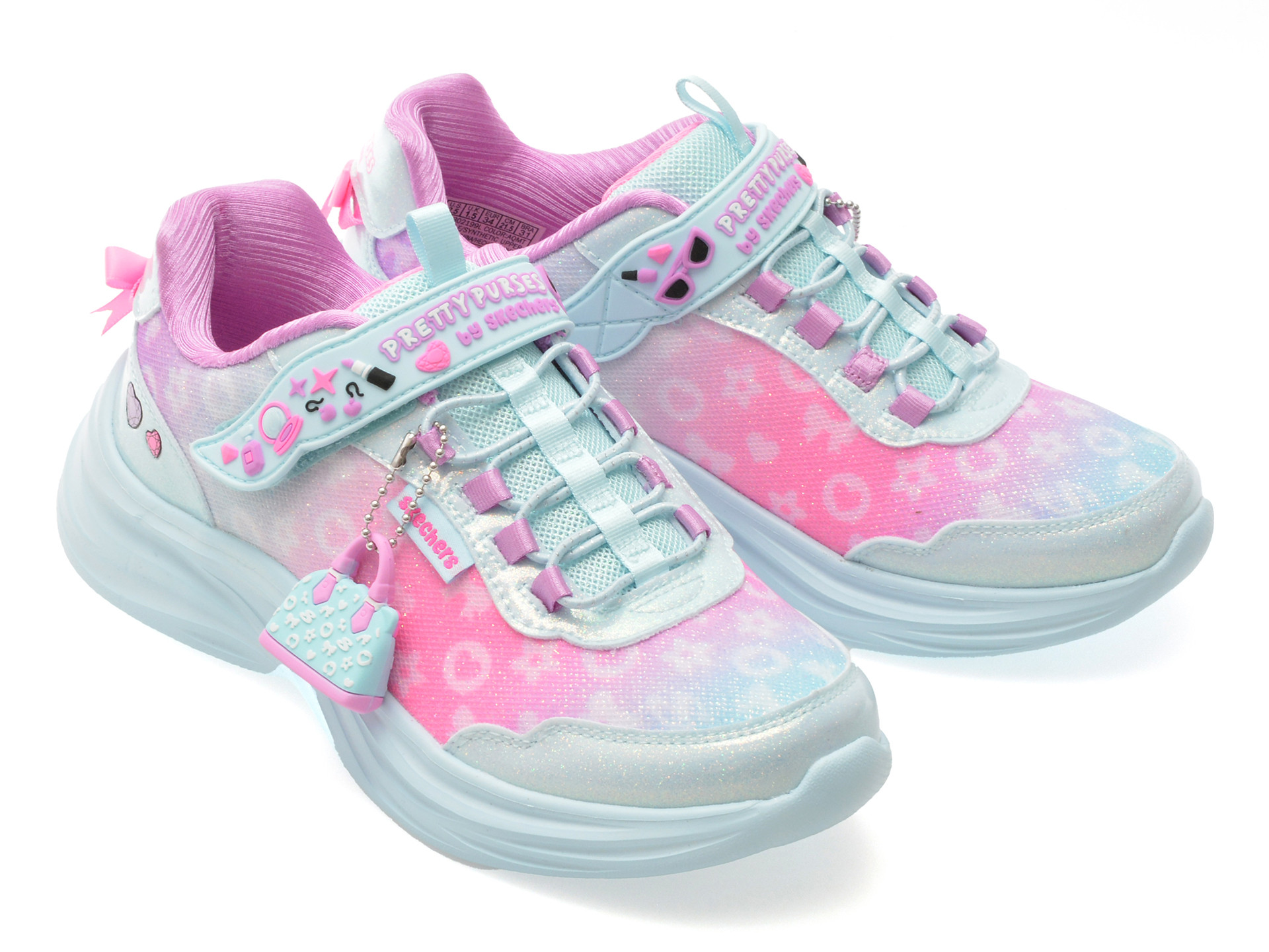 Pantofi sport SKECHERS albastri, POWER JAMS 2.0, din material textil