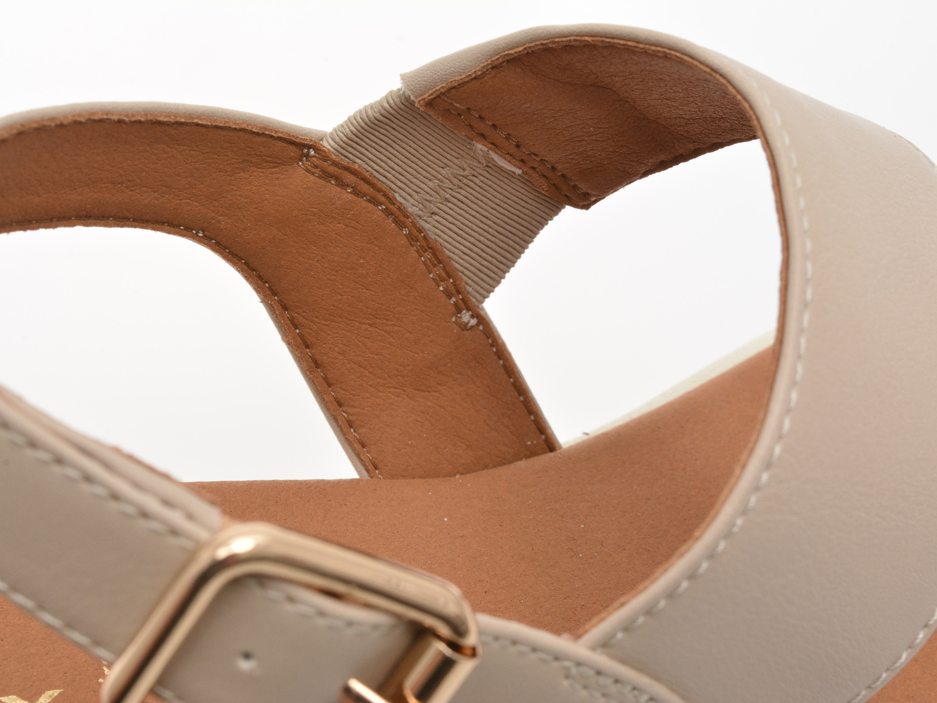 Sandale GEOX bej, D550NA, din piele ecologica