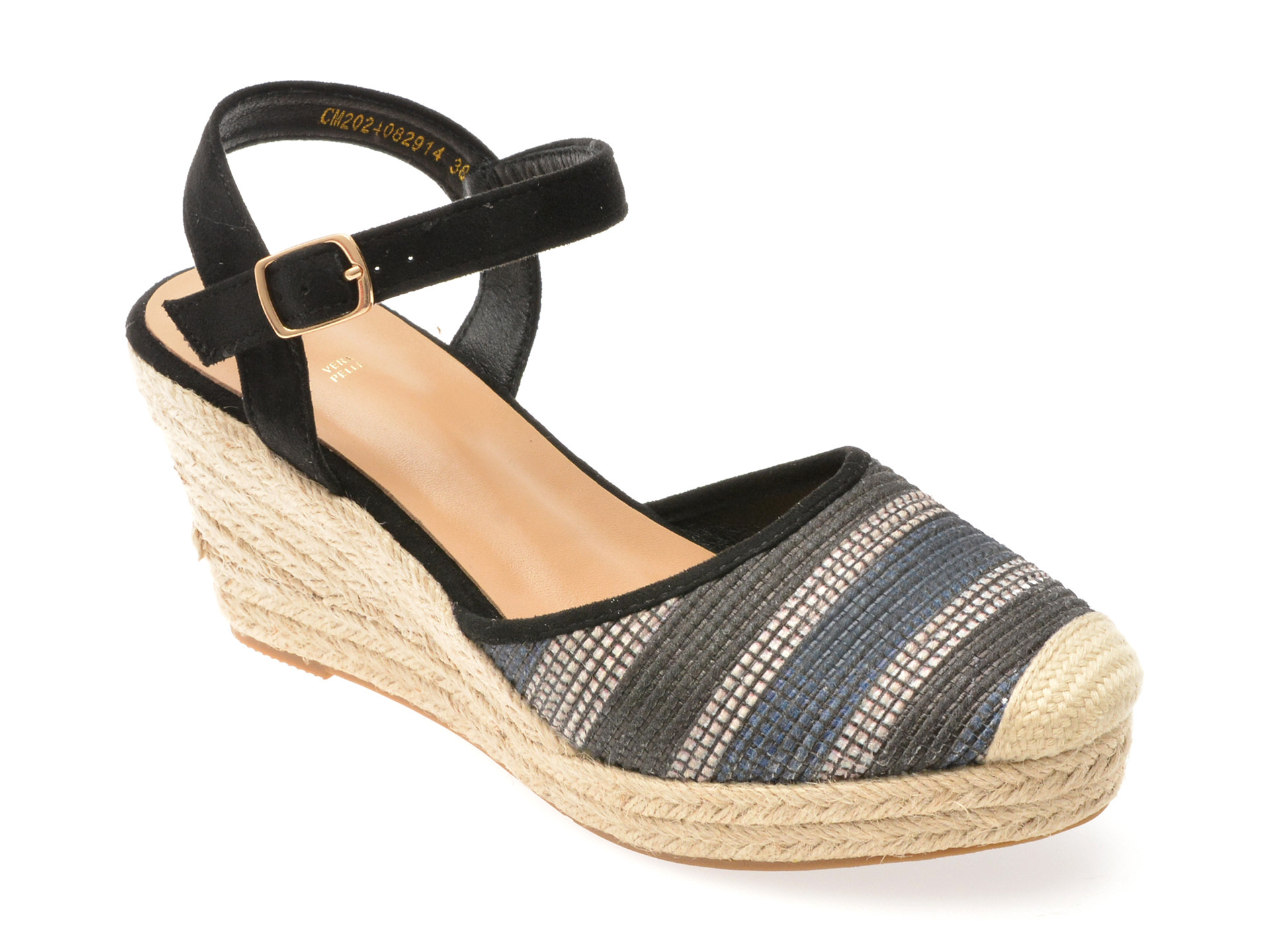 Pantofi EPICA negri, 82914, din piele ecologica