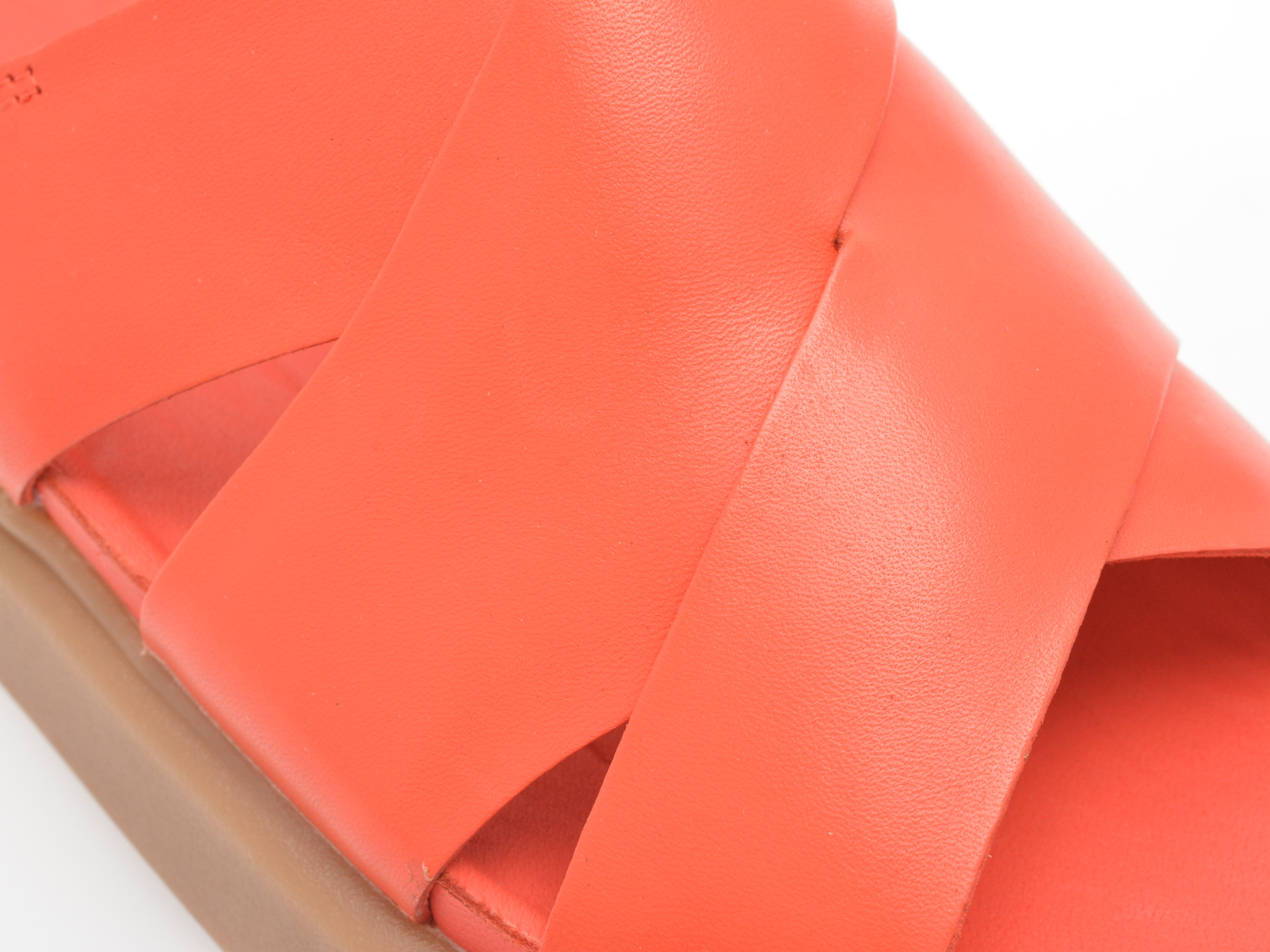 Sandale CLARKS rosii, ARISTELLA SUN, din piele naturala