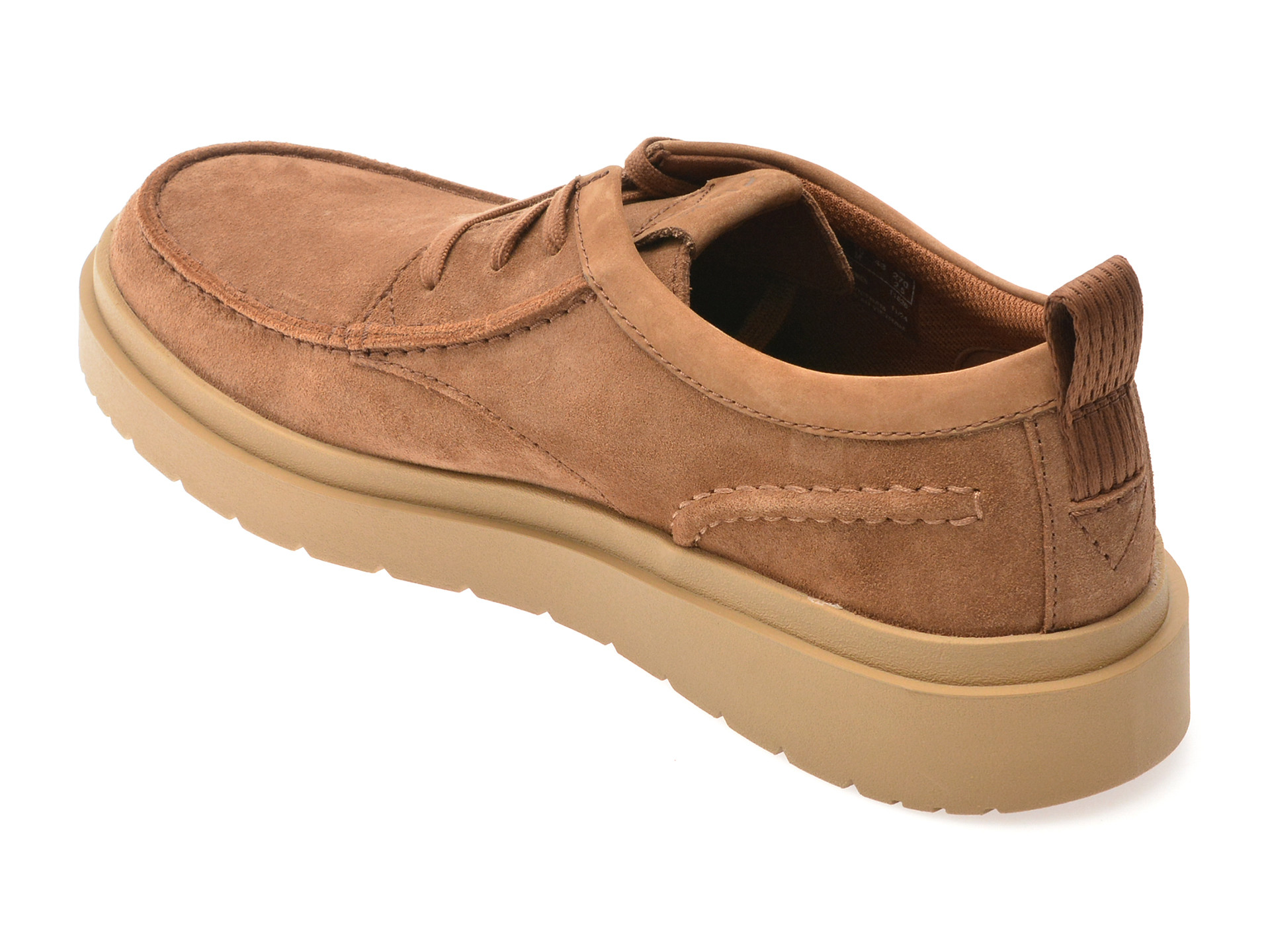 Mocasini CLARKS maro, POLDEN MOC, din piele intoarsa