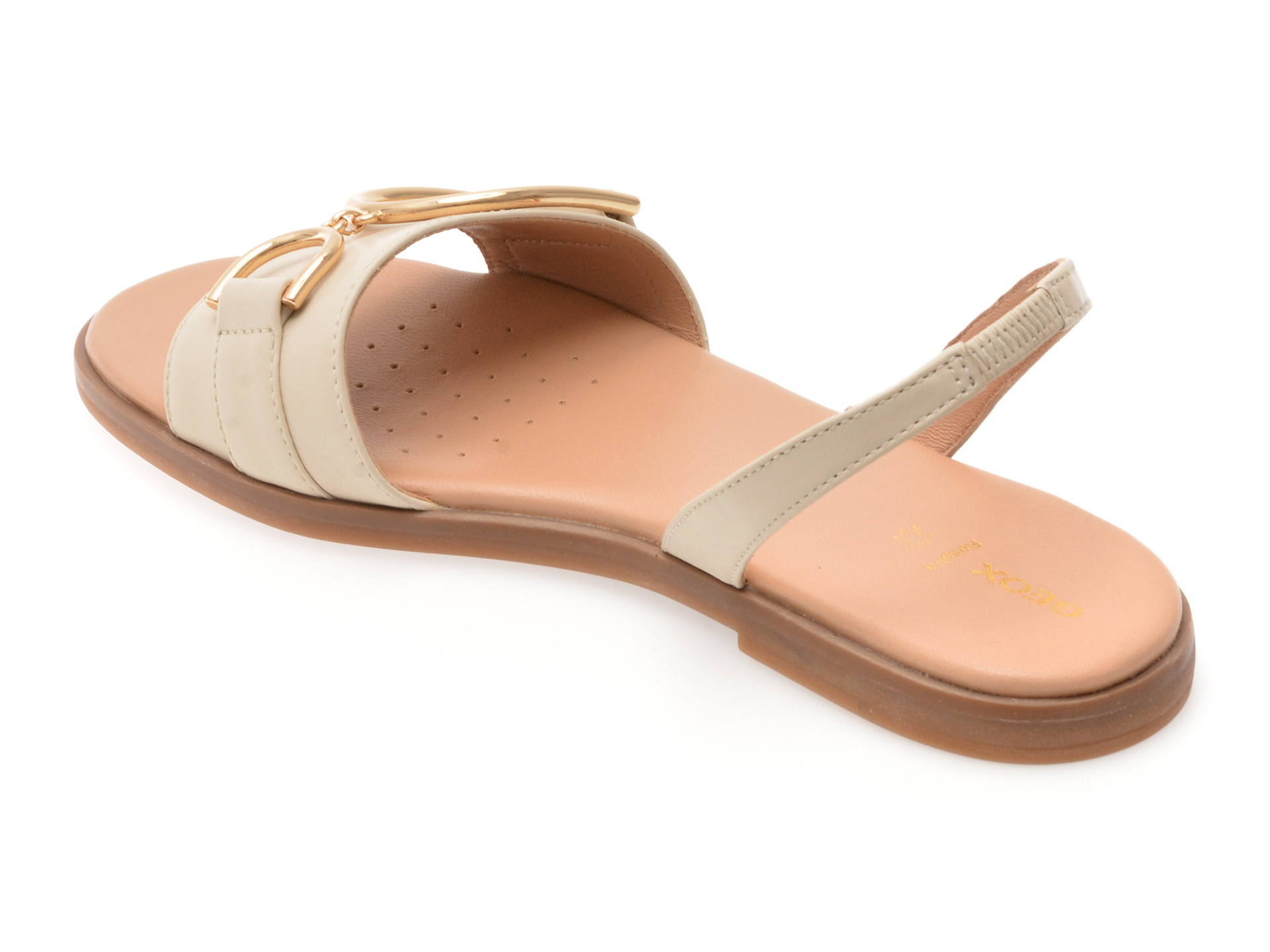 Sandale GEOX bej, D35SDA, din piele naturala