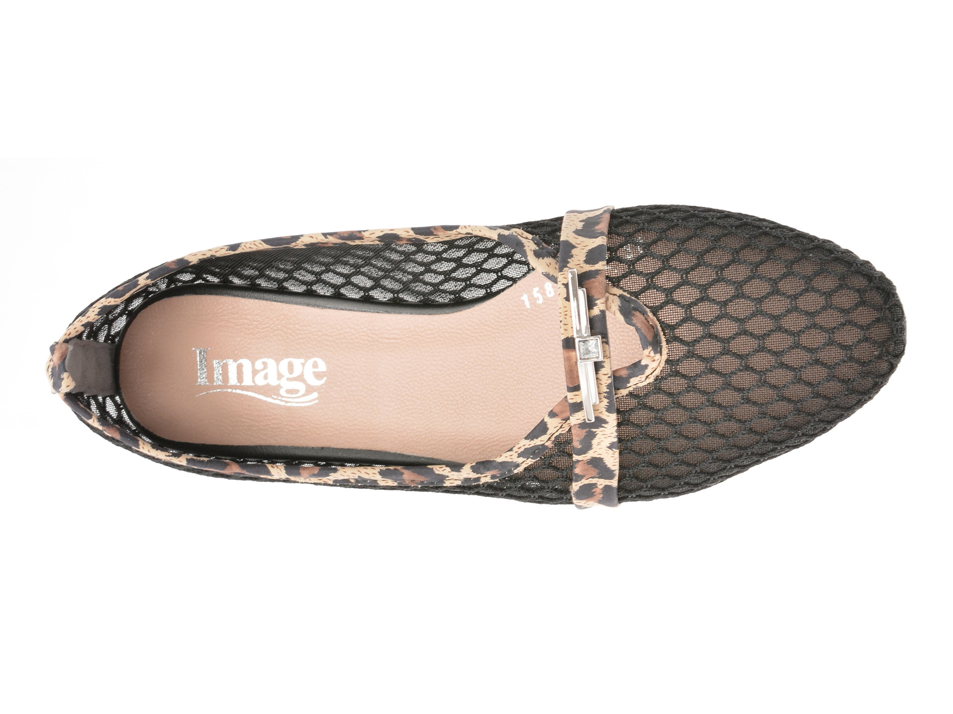 Balerini IMAGE negri, 4411581, din material textil