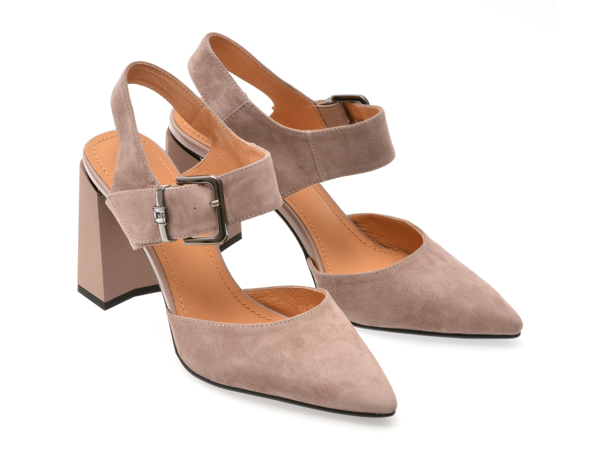 Pantofi EPICA gri, A962, din piele intoarsa