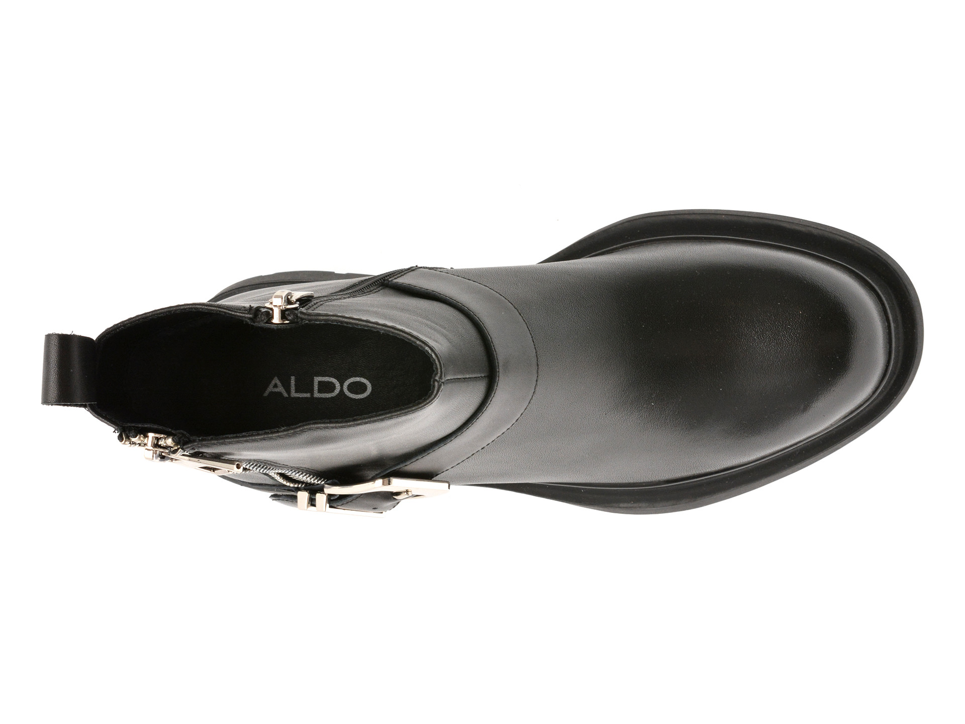 Ghete ALDO negre, D525, din piele naturala