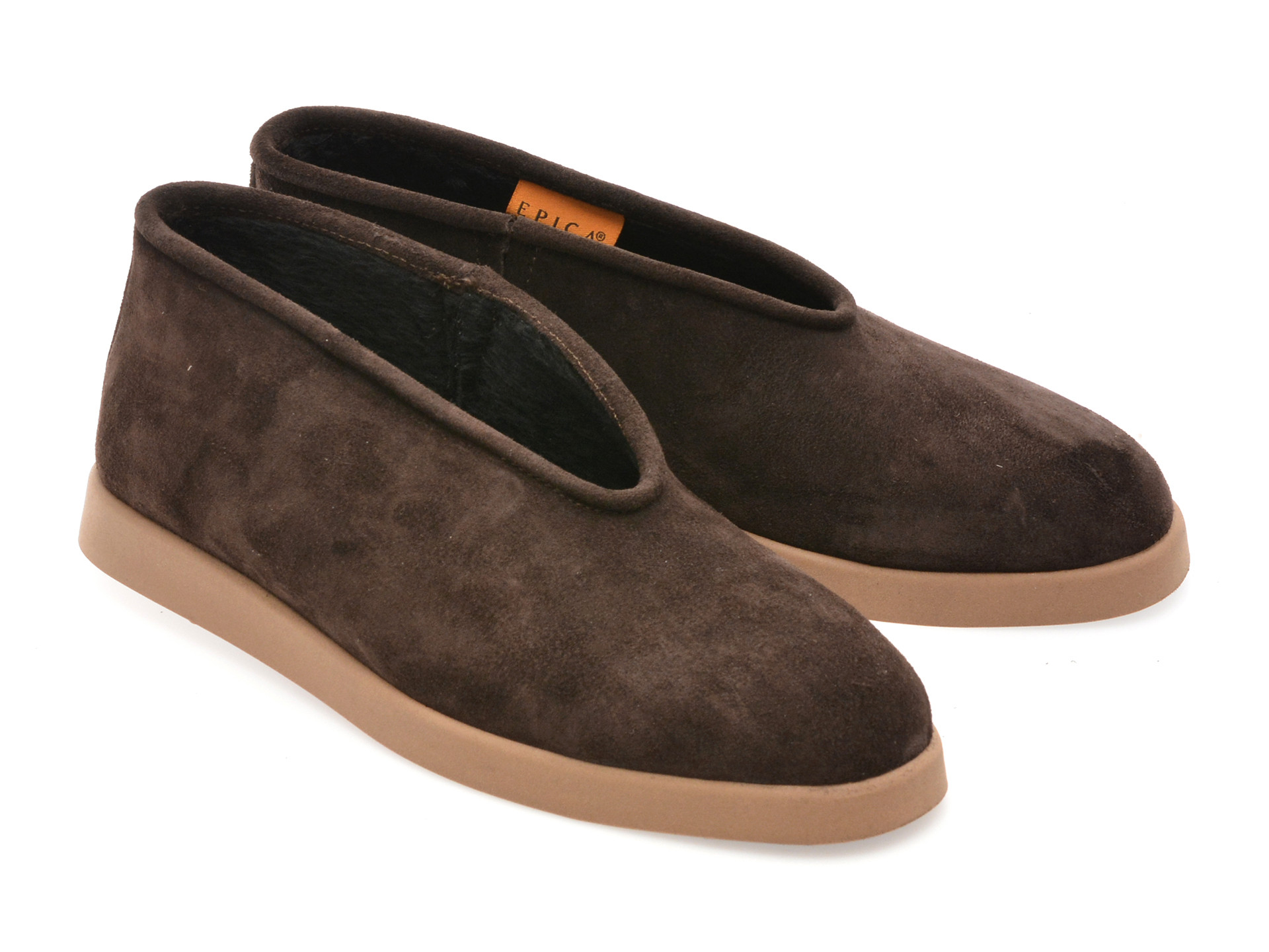 Pantofi EPICA maro, 3642605, din piele intoarsa