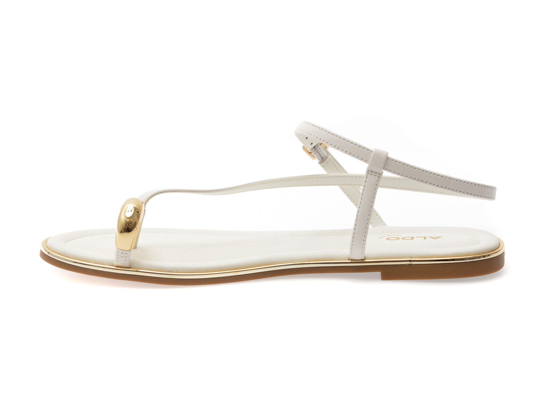 Sandale ALDO albe, JOMALI 100, din piele naturala