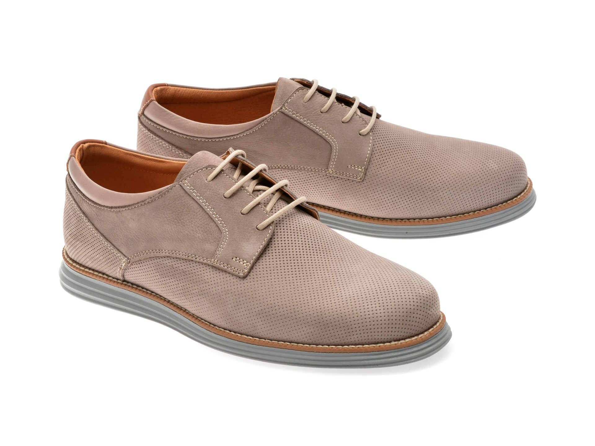 Pantofi OTTER gri, A36, din nabuc