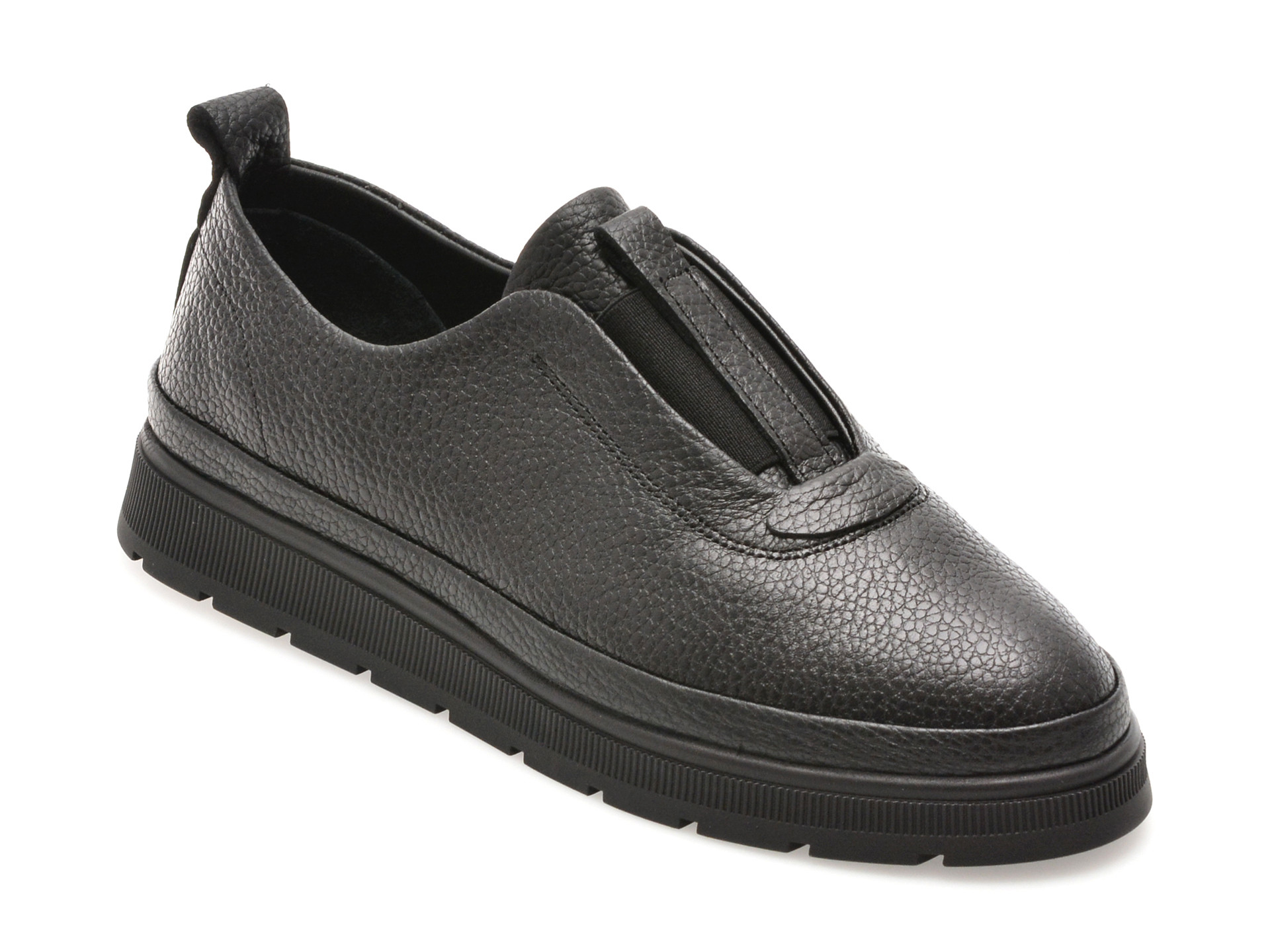 Pantofi IMAGE negri, 146A266, din piele naturala