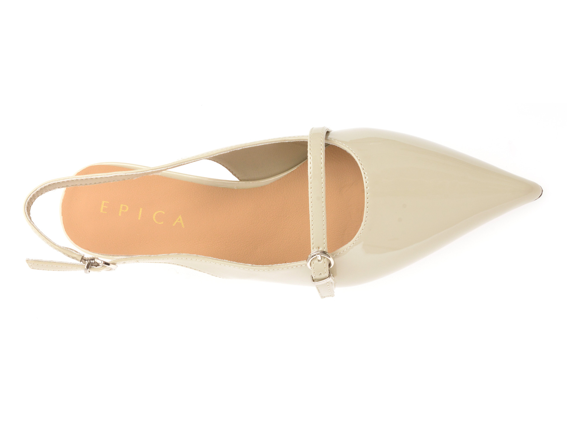 Pantofi eleganti EPICA bej, 26U2257, din piele ecologica lacuita