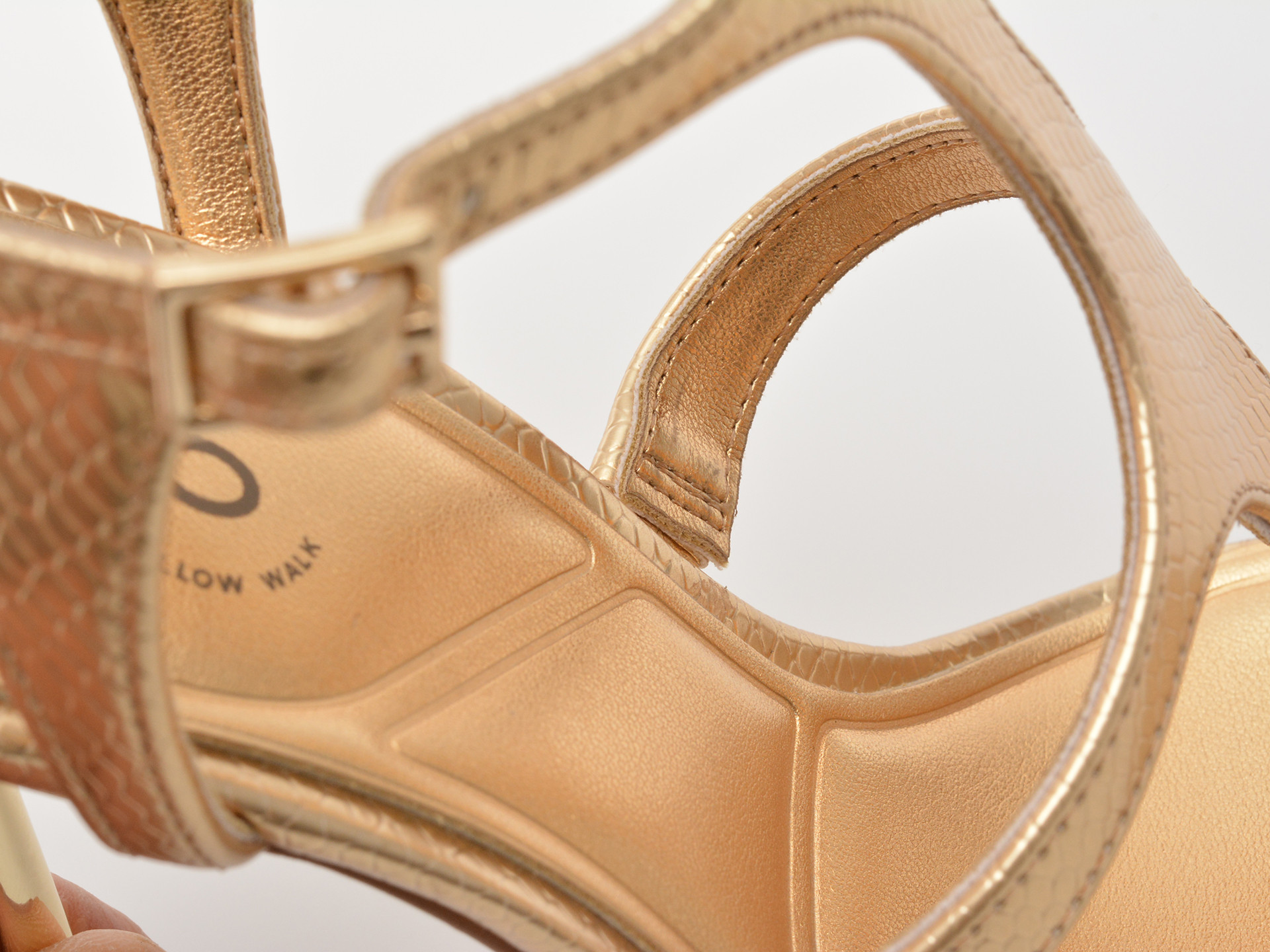 Sandale elegante ALDO aurii, QUINTINA 711, din piele ecologica