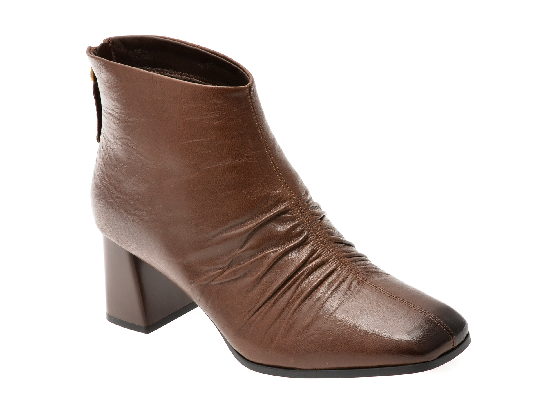 Botine EPICA maro, M77072, din piele naturala