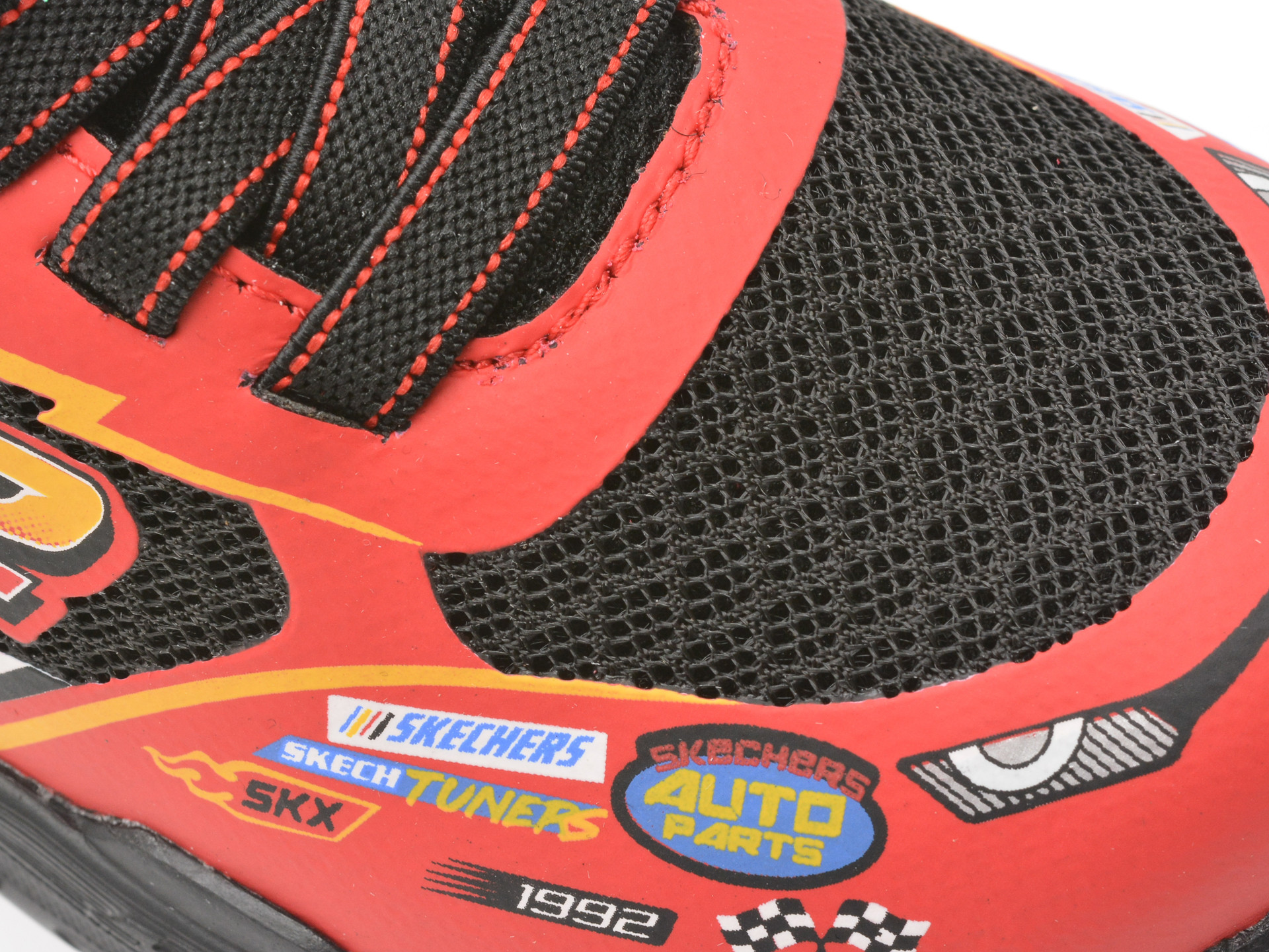 Pantofi sport SKECHERS rosii, SKECH TRACKS, din material textil