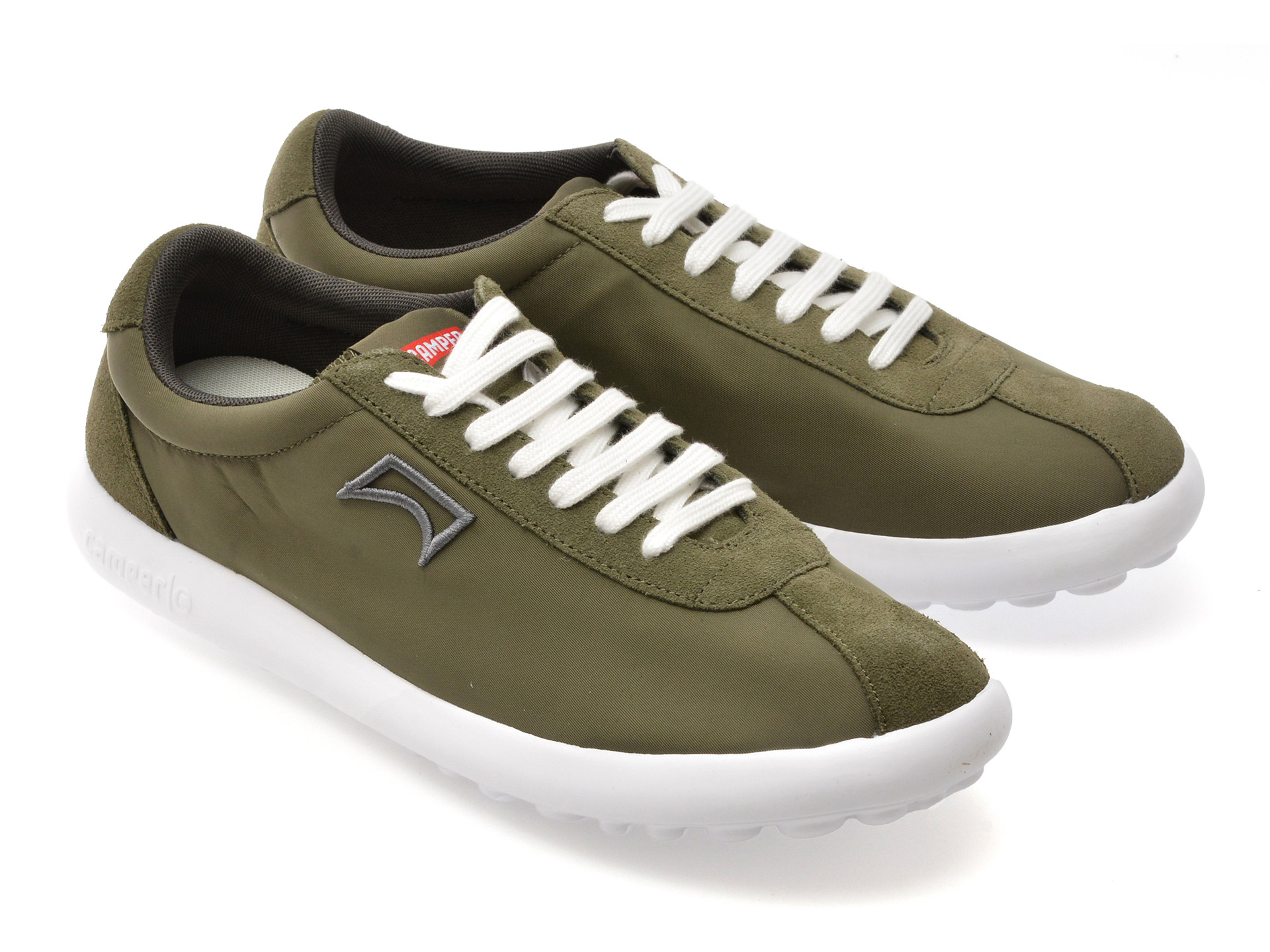 Pantofi sport CAMPER kaki, PELOTAS, din material textil